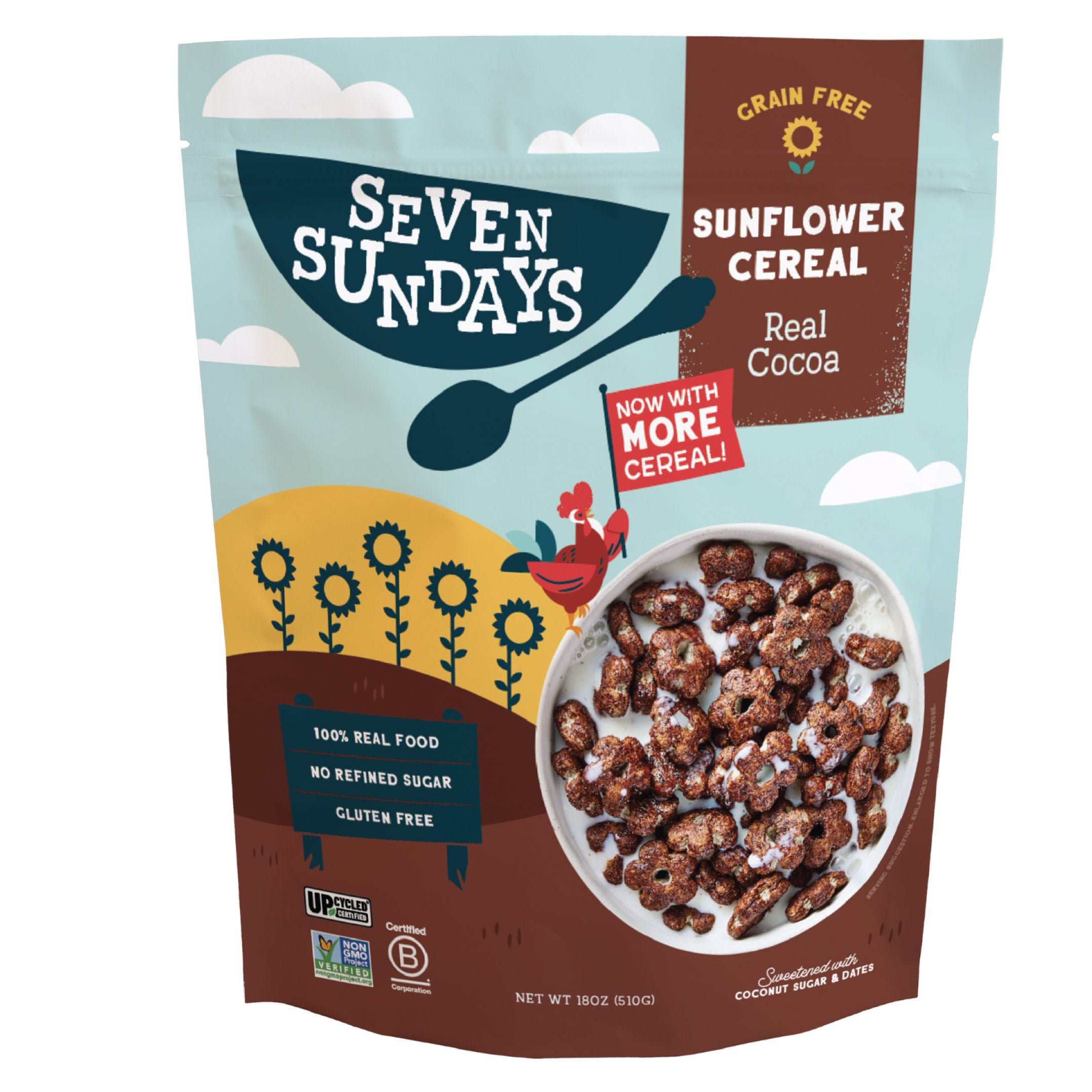 SEVEN SUNDAYS REAL COCOA GF CEREAL 18 OZ BAG - Image 1