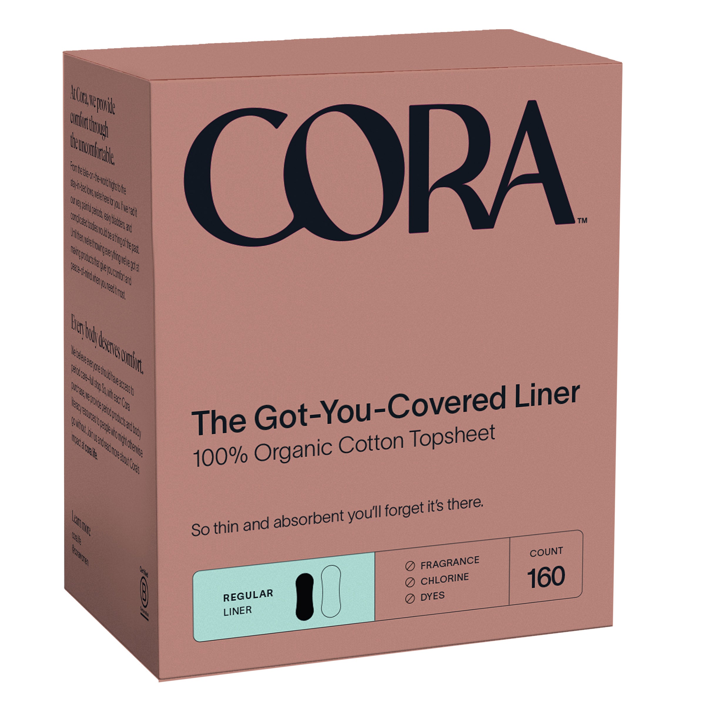 CORA ORGANIC COTTON TOPSHEET LINERS