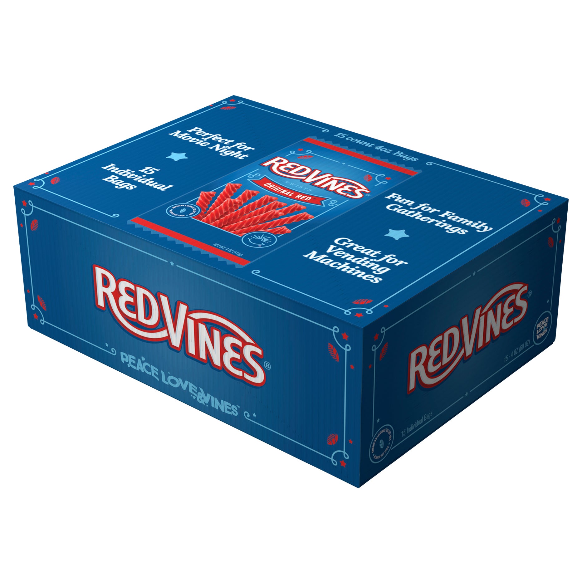 RED VINES PEG PACK 15 COUNT 4 OUNCES EACH - Image 1