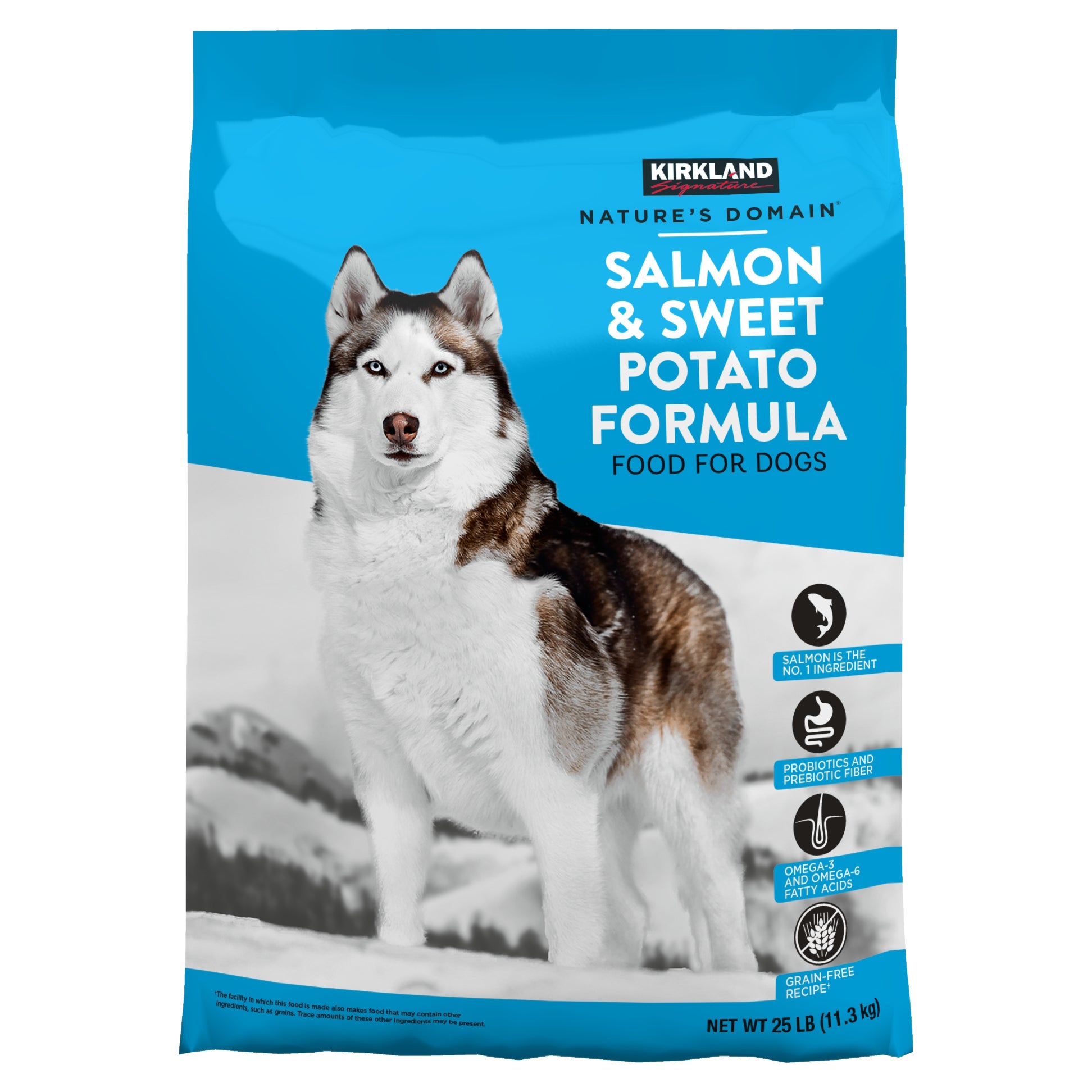 KS NATURE'S DOMAIN SALMON & SWEET POTATO DOG FOOD 25 LB