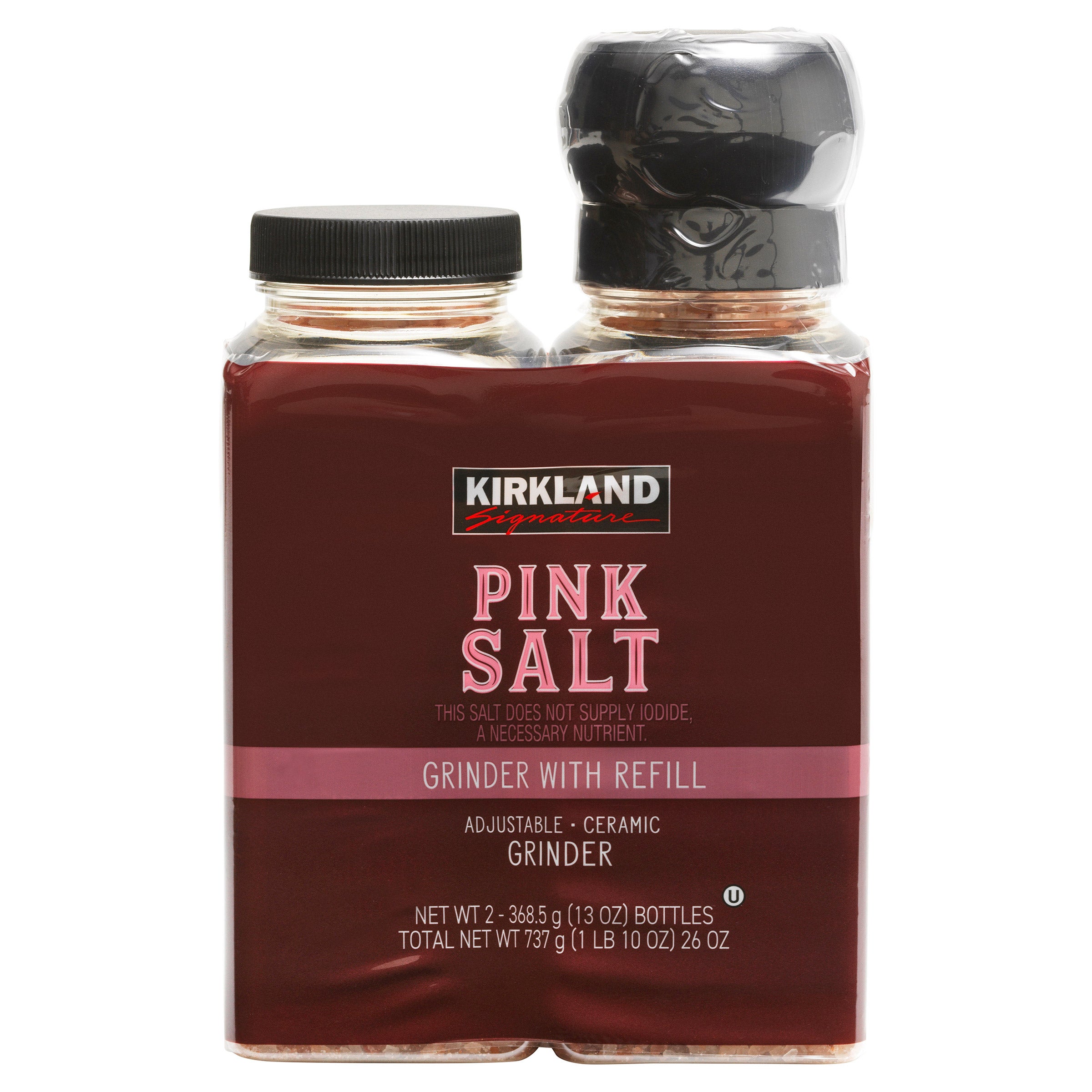 KIRKLAND SIGNATURE PINK SALT GRINDER 26 OZ (1.62 LBS) - Image 1