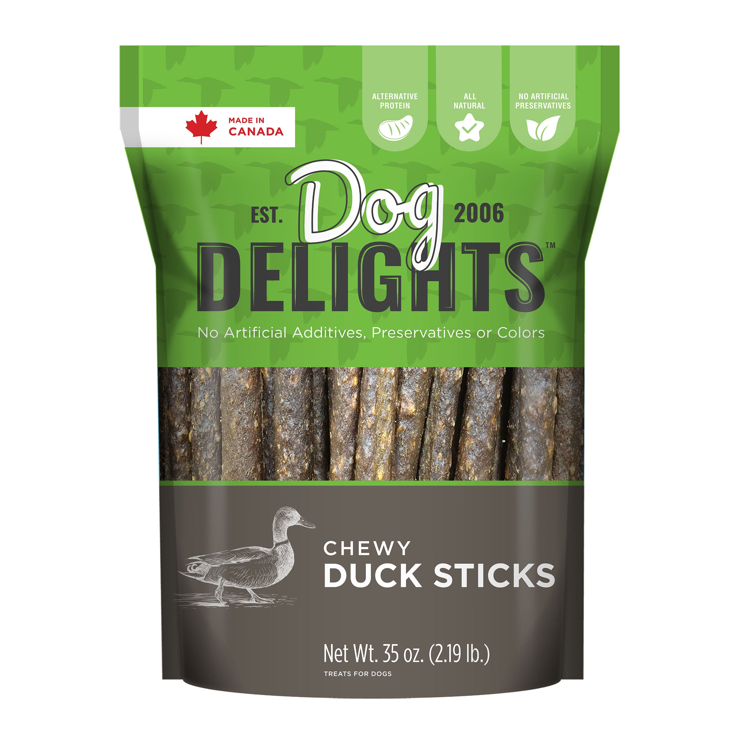 DOG DELIGHTS CHEWY DUCK STICKS 35 OZ