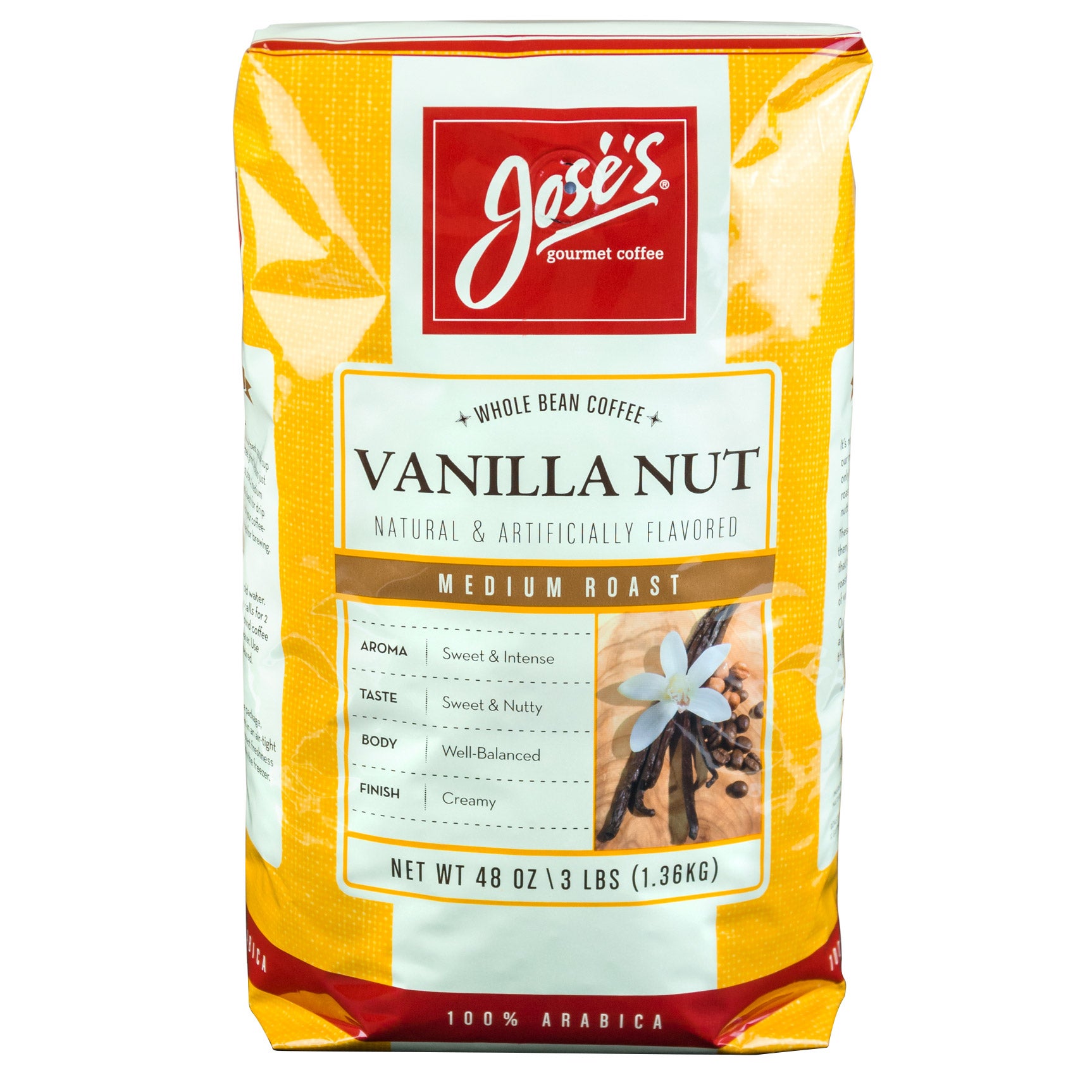 JOSE'S COFFEE VANILLA NUT 3 LBS WHOLE BEAN - Image 1