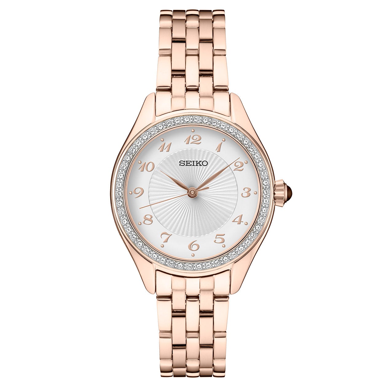 SEIKO ESSENTIALS CRYSTAL BEZEL LADIES QUARTZ WATCH