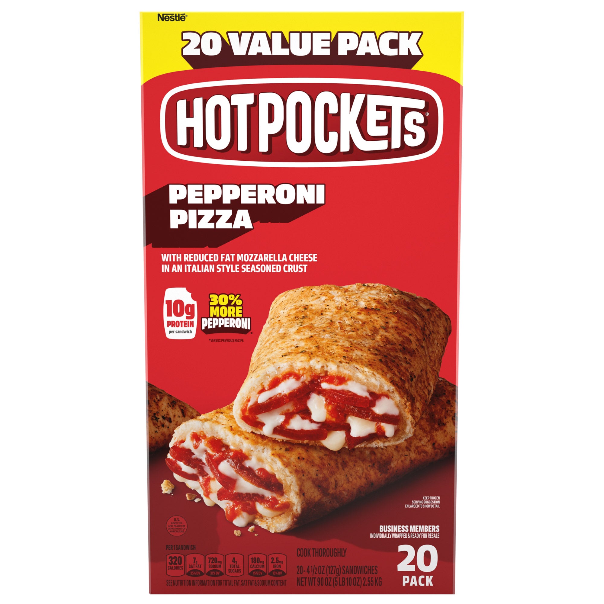 HOT POCKETS PEPPERONI PIZZA 20 COUNT BOX - Image 1