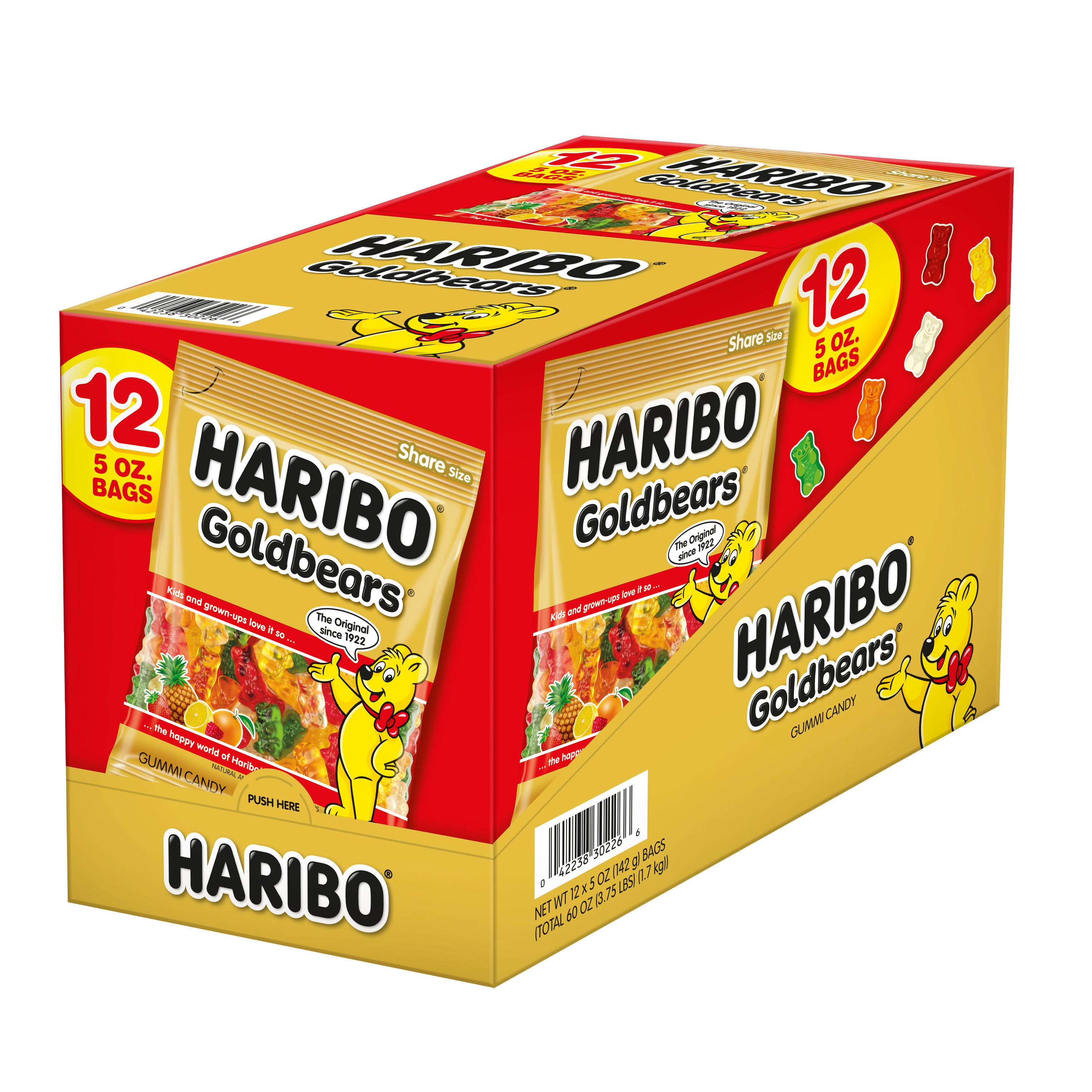 HARIBO GUMMY BEARS 12CT/5OZ - Image 1