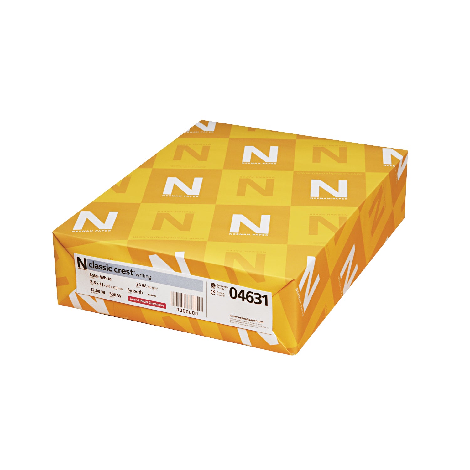 NEENAH CLASSIC CREST PAPER 8.5X11 97BR SOLAR WHITE NEE04631 - Image 1