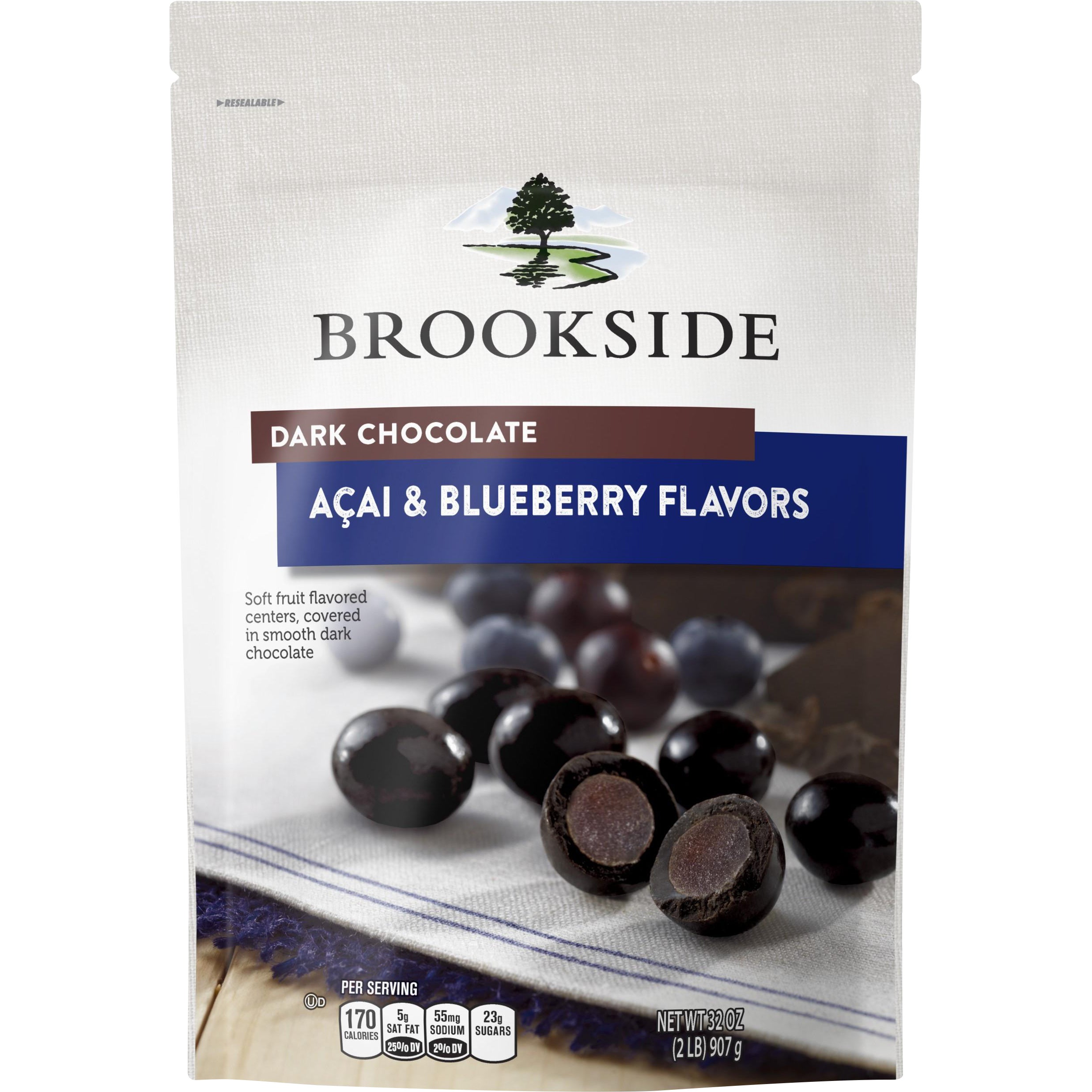 BROOKSIDE DARK CHOCOLATE ACAI BLUEBERRY 32 OZ