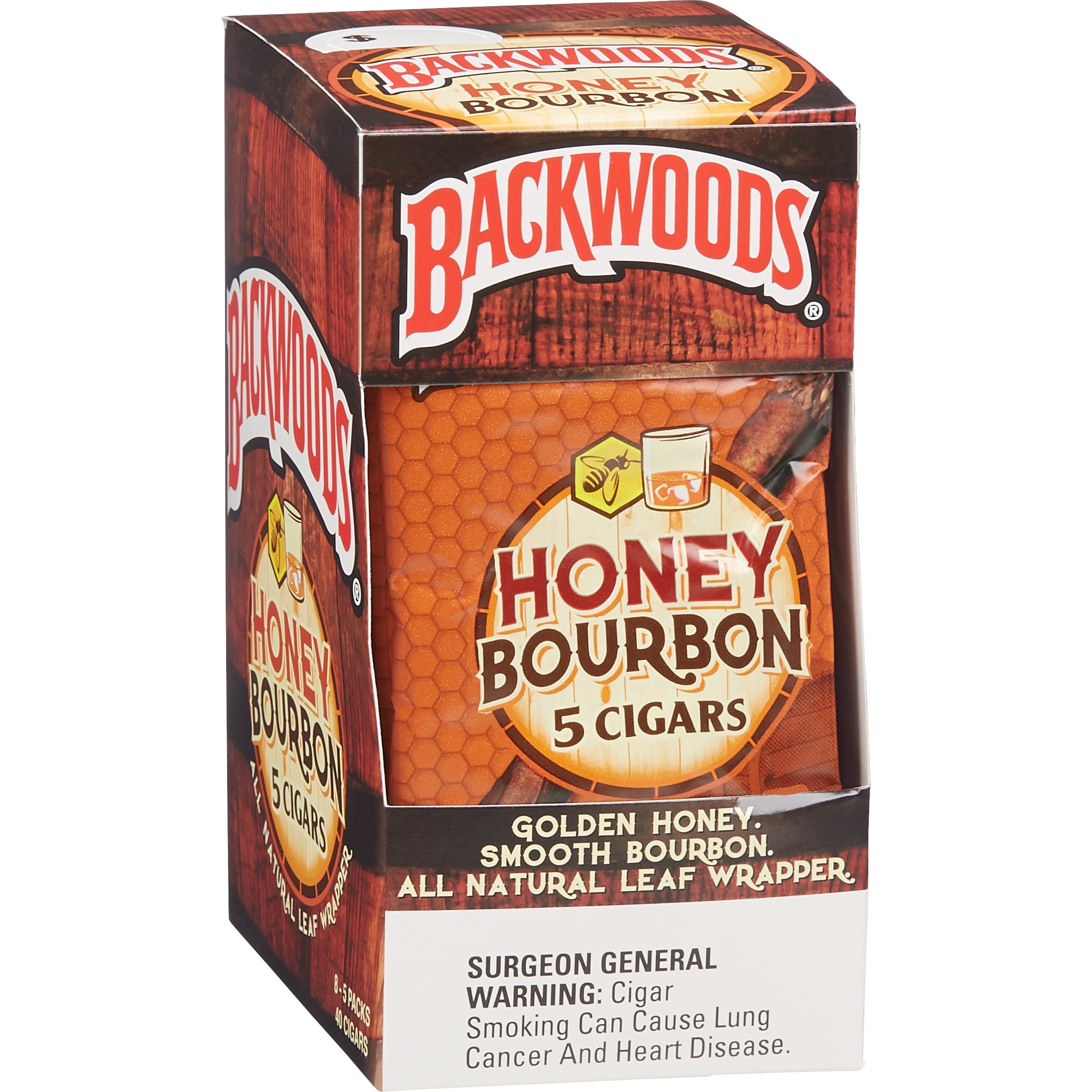 BACKWOODS HONEY BOURBON 8/5 PACKS