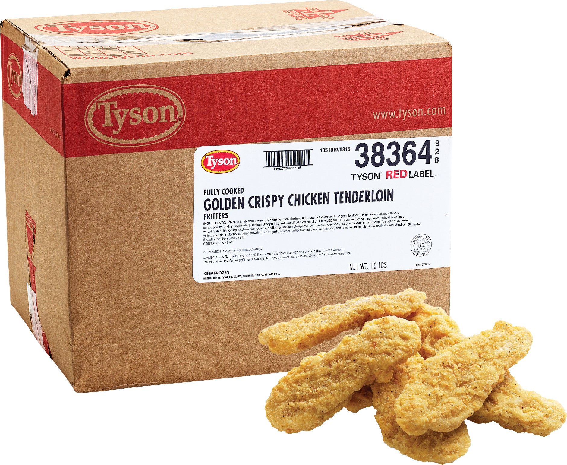 TYSON CRISPY CHICKEN TENDERS 10 LB - Image 1