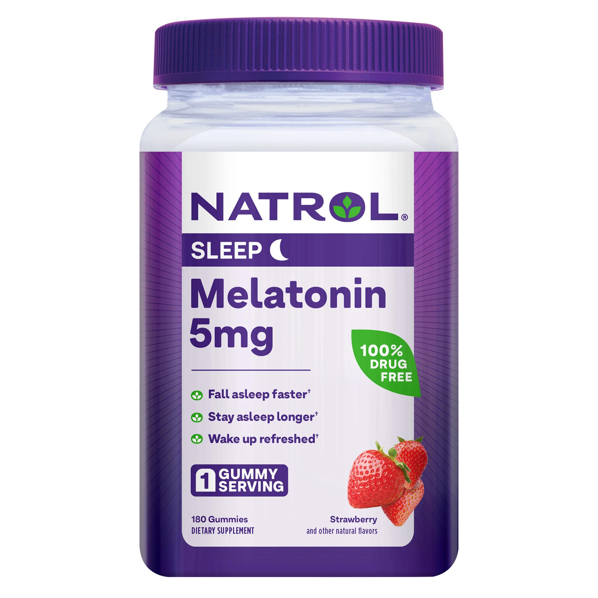 NATROL MELATONIN 5MG GUMMIES 180CT - Image 1