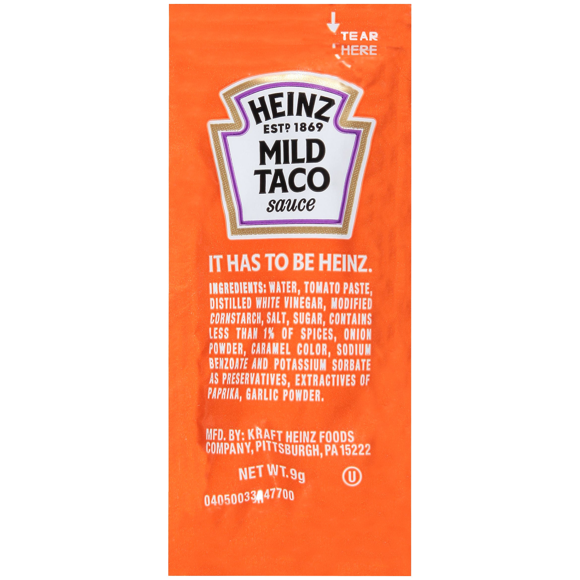 HEINZ TACO SAUCE PACKETS 200 CT