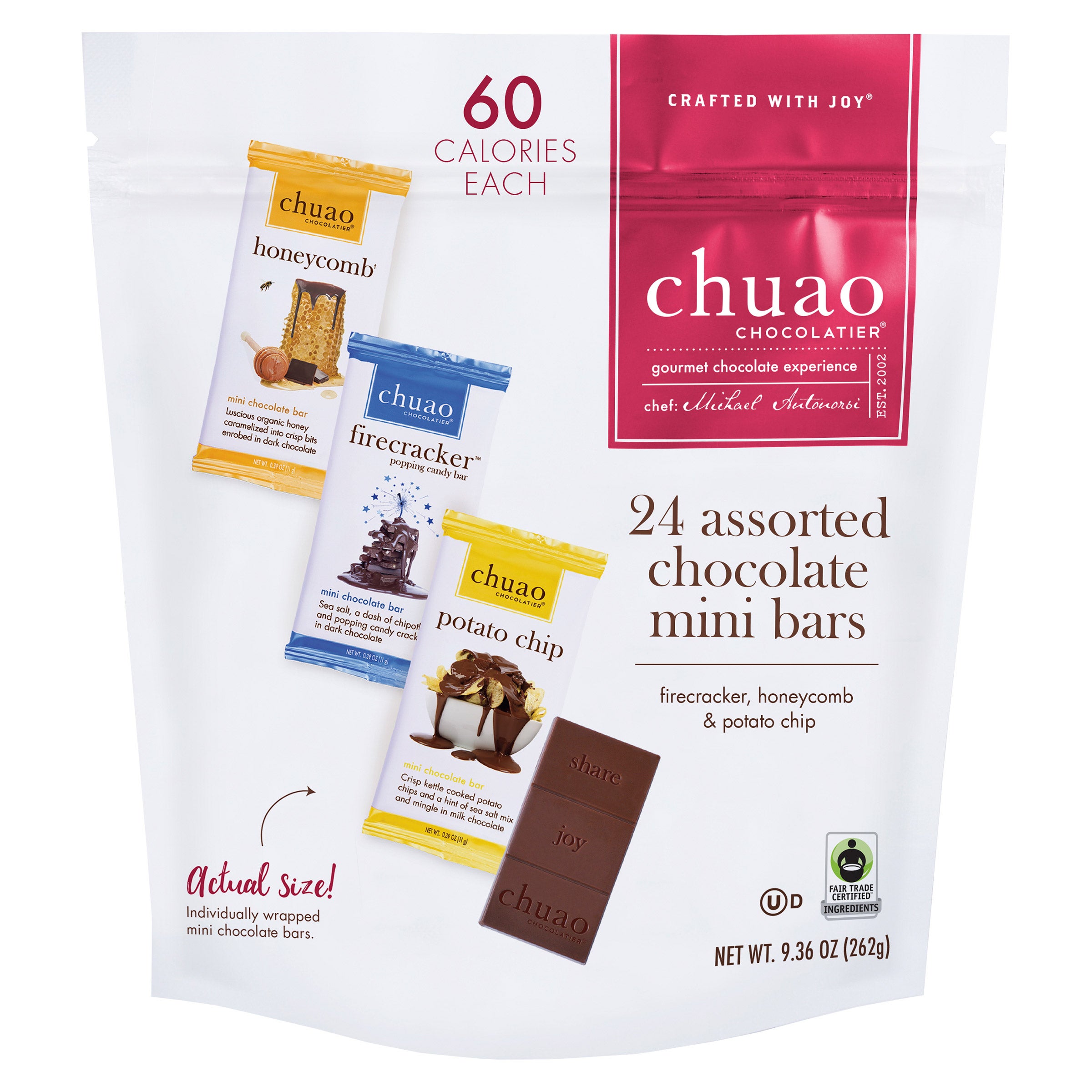 CHUAO CHOCOLATIER MINI CHOCOLATE BARS 24 CT