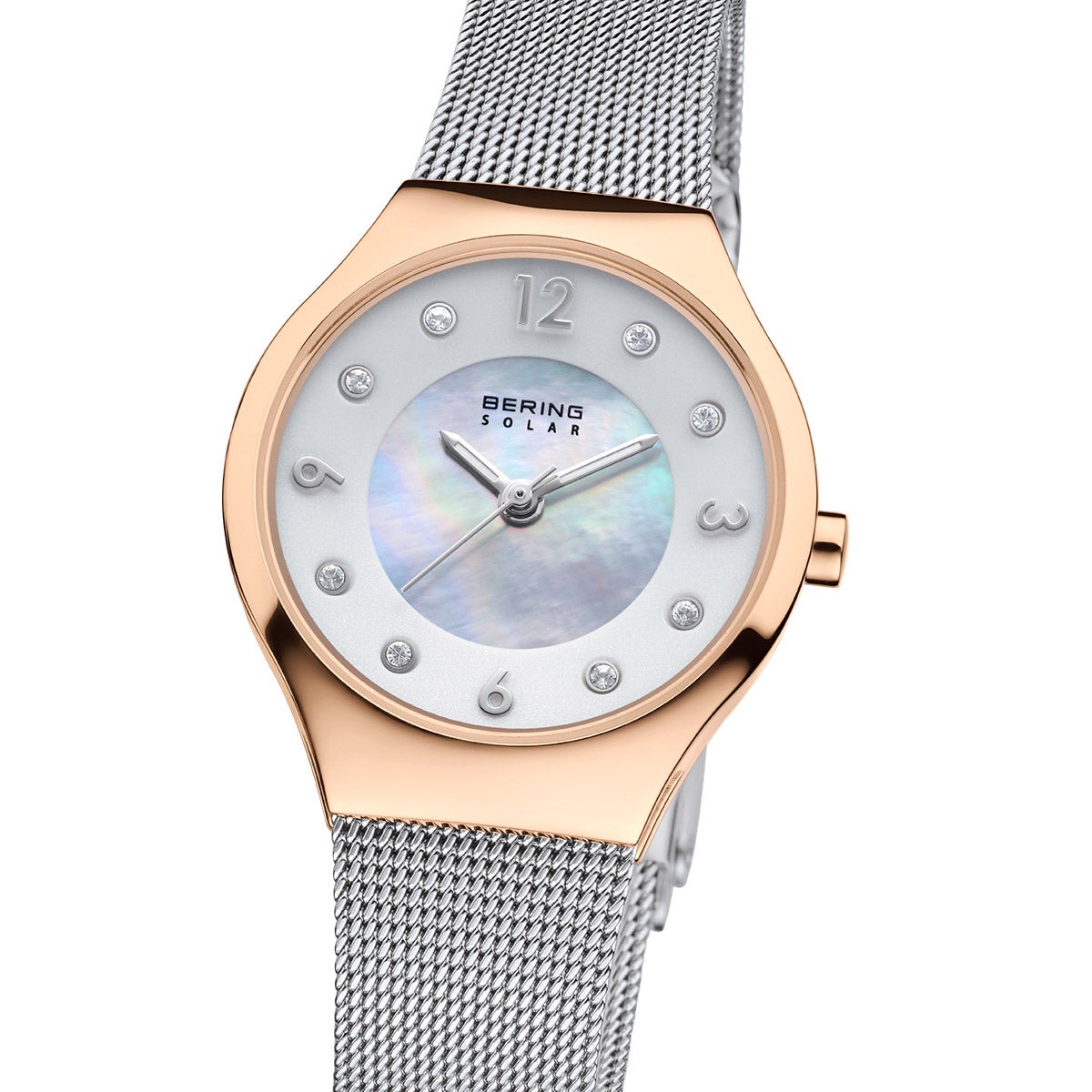 BERING SLIM-SOLAR MOTHER-OF-PEARL LADIES WATCH 14427-060 - Image 1