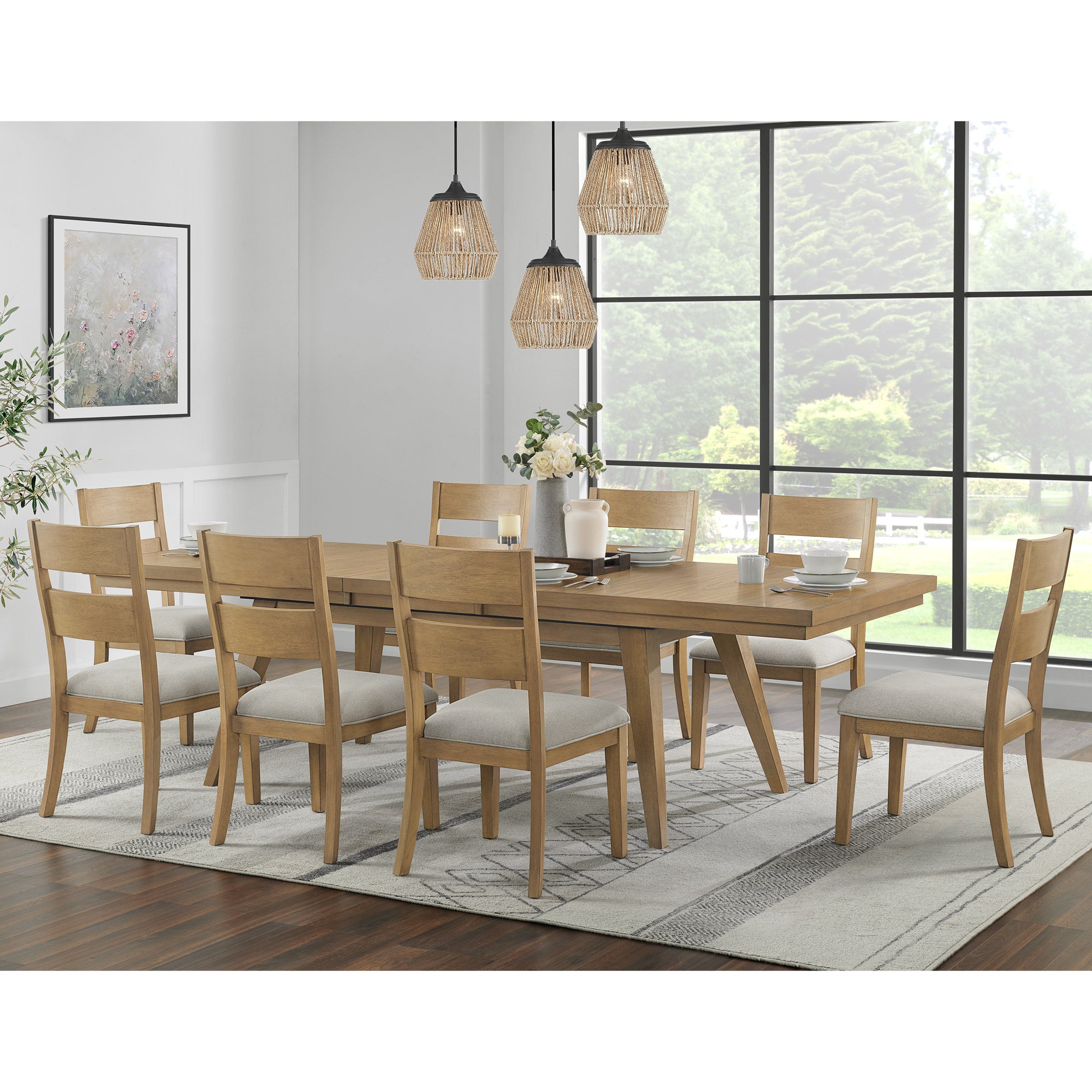 FOREMOST HOME RIVERMONT 9-PIECE DINING SET - Image 1