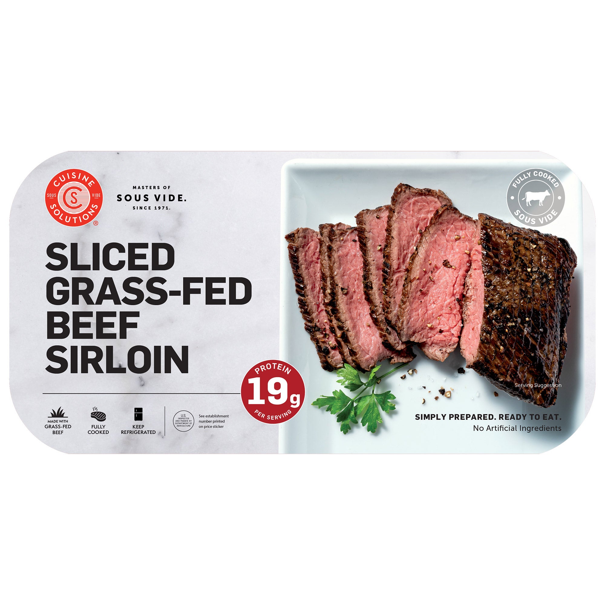 CUISINE SOLUTIONS GRASS FED BEEF SLICED SIRLOIN PRICE PER LB - Image 1