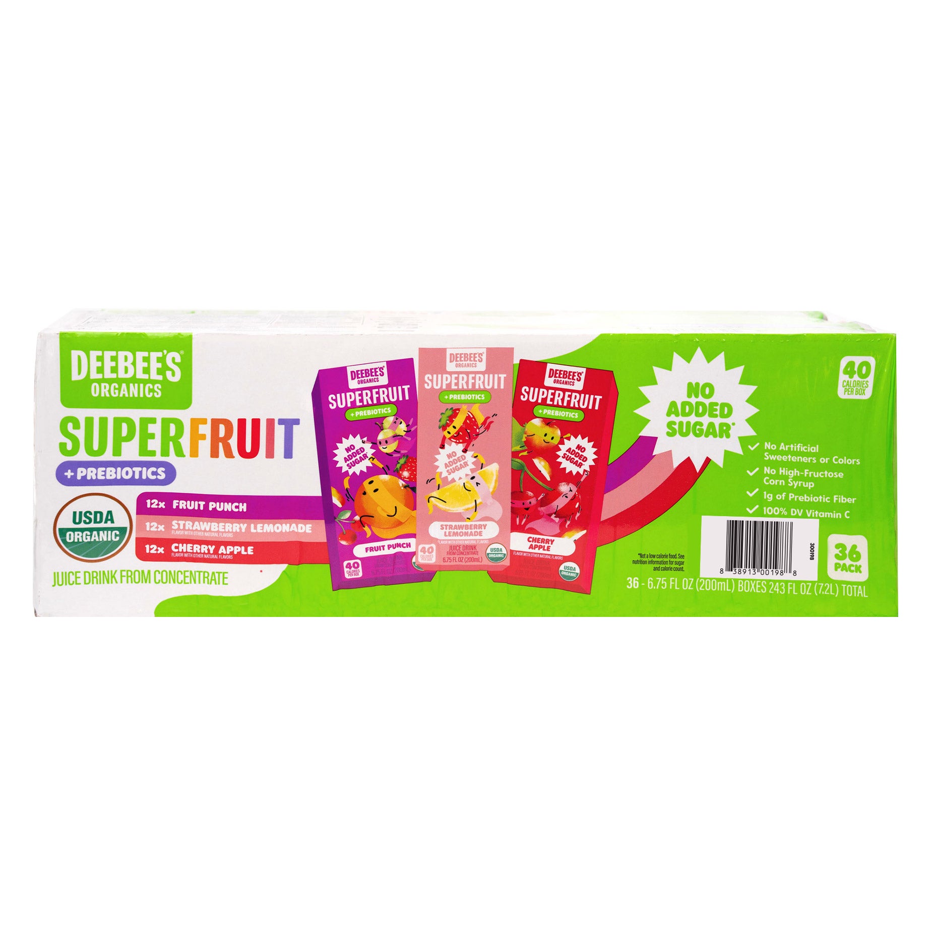 DEEBEES ORGANIC JUICE BOXES 36/6.75 OUNCE BOXES - Image 1