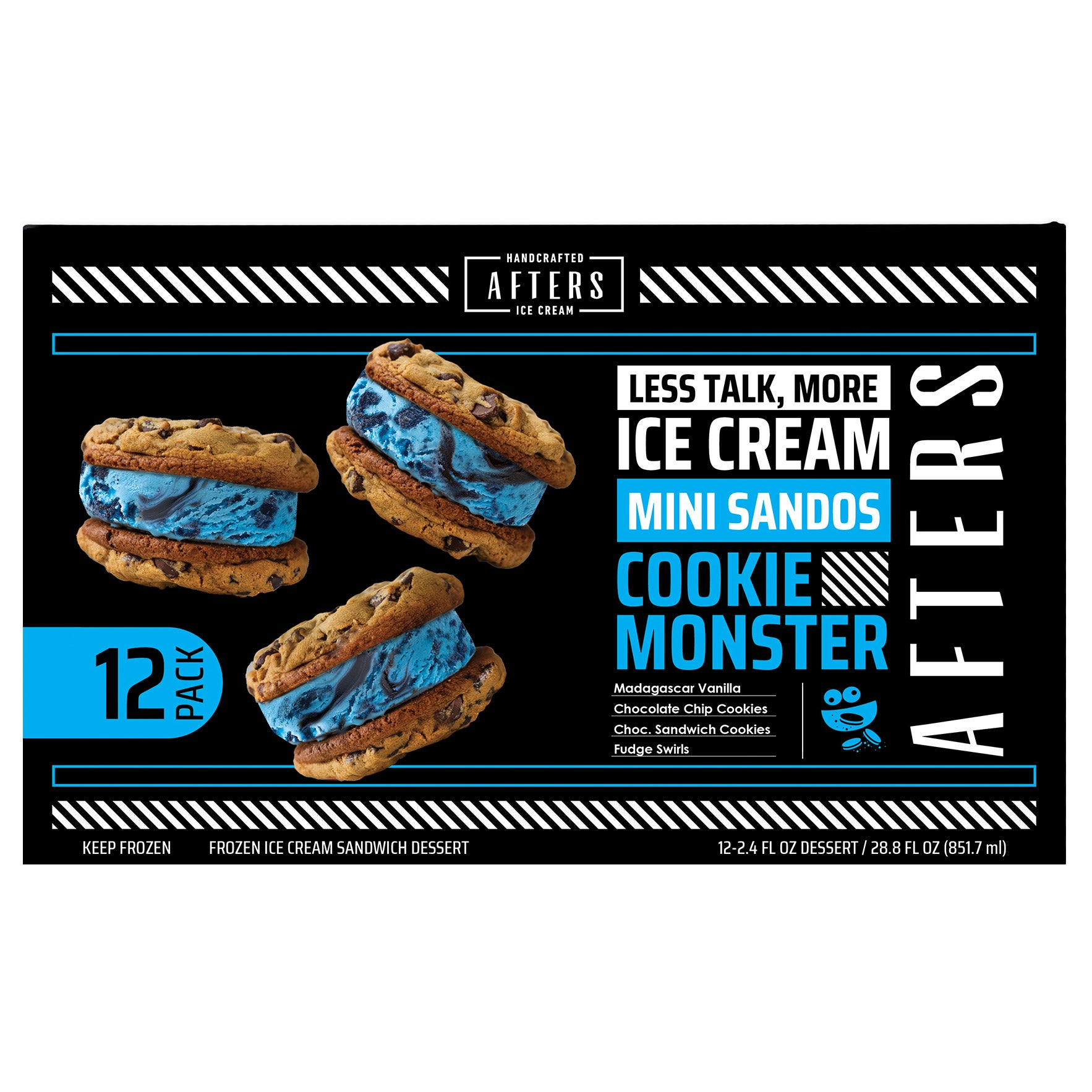 AFTERS ICE CREAM COOKIE MONSTER SANDO 12 / 2.4 OZ