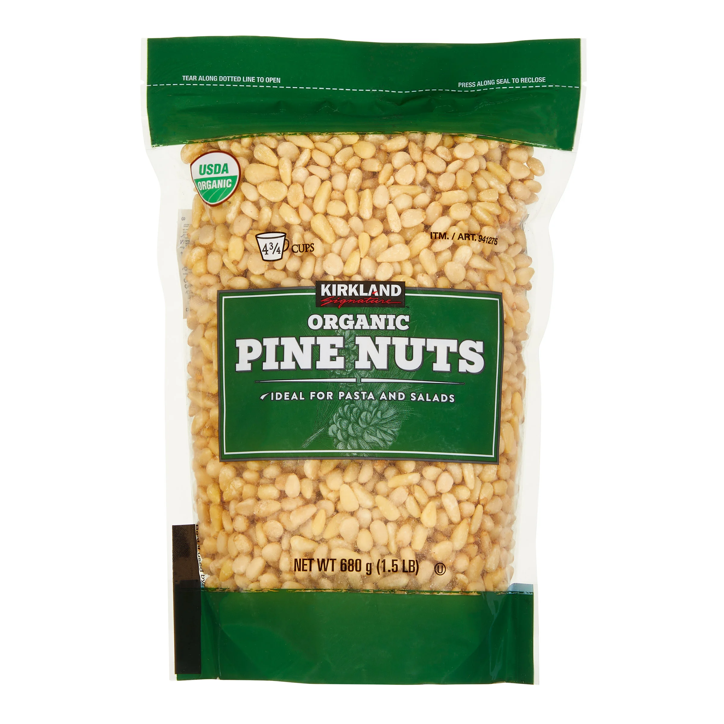 KIRKLAND SIGNATURE ORGANIC PINE NUTS 1.5 POUNDS
