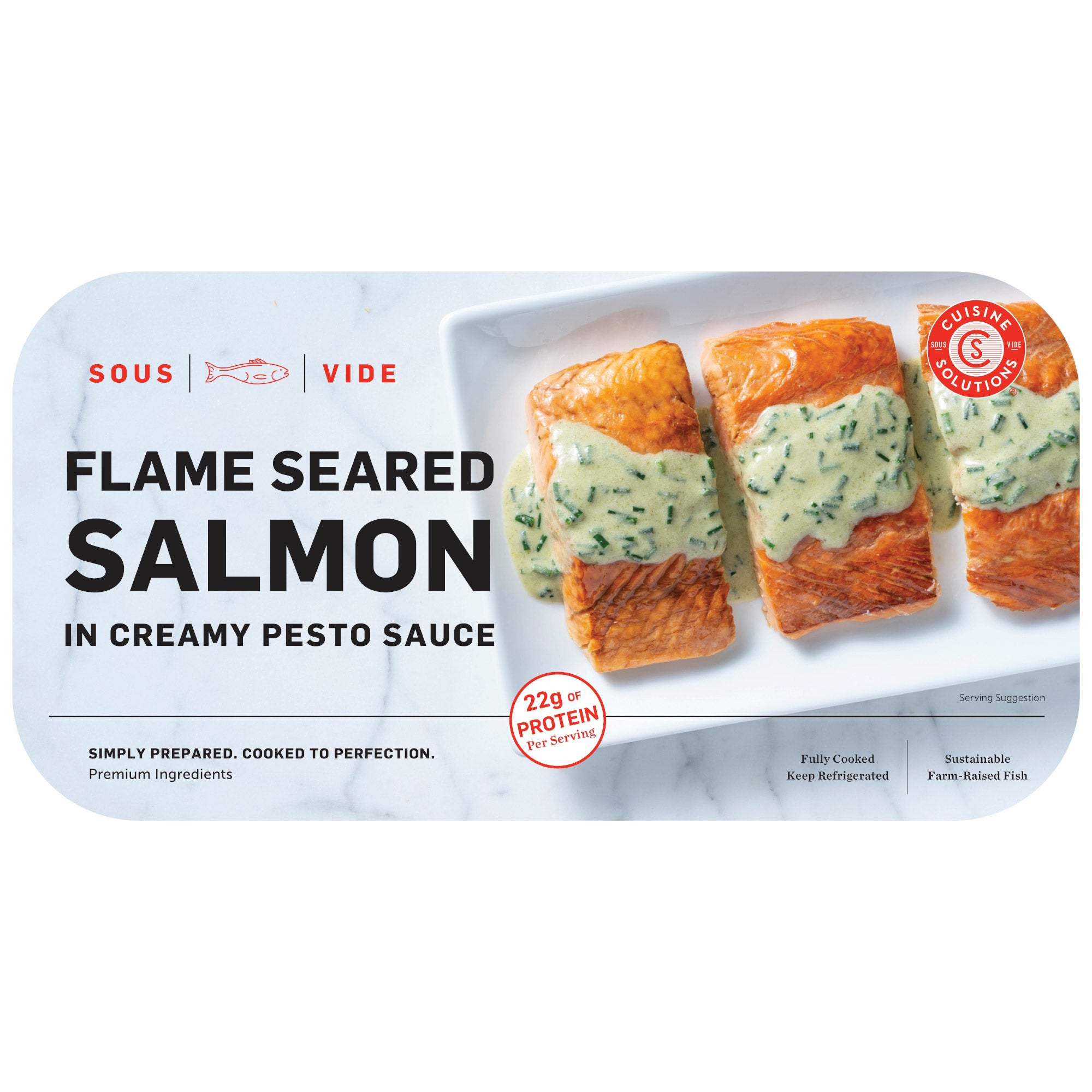 CUISINE SOLUTIONS SALMON W/ PESTO SAUCE PRICE PER LB