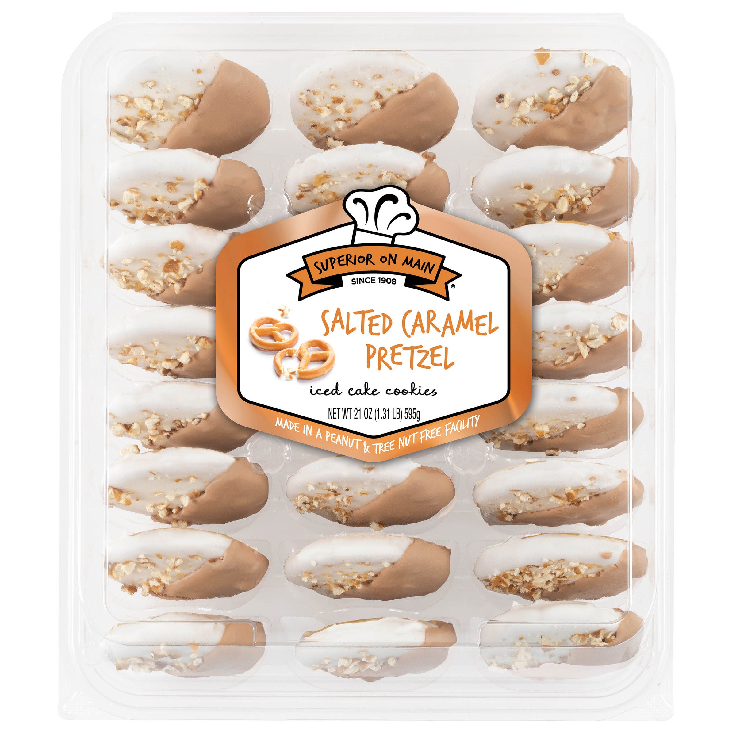 SUPERIOR ON MAIN CARMEL PRETZEL COOKIE 24 CT 21 OZ (1.31 LBS)