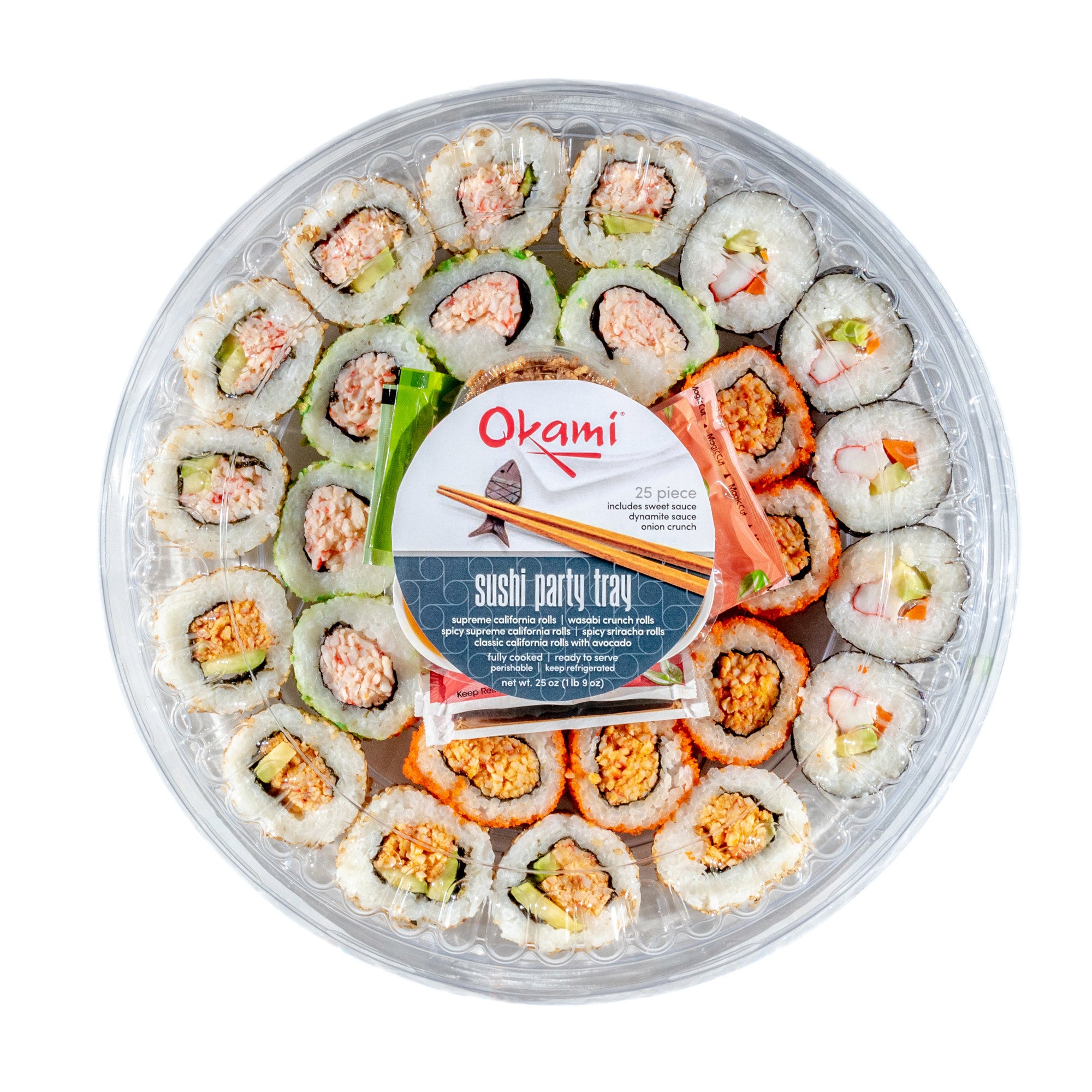 OKAMI SUSHI PARTY PLATTER 25 PIECES