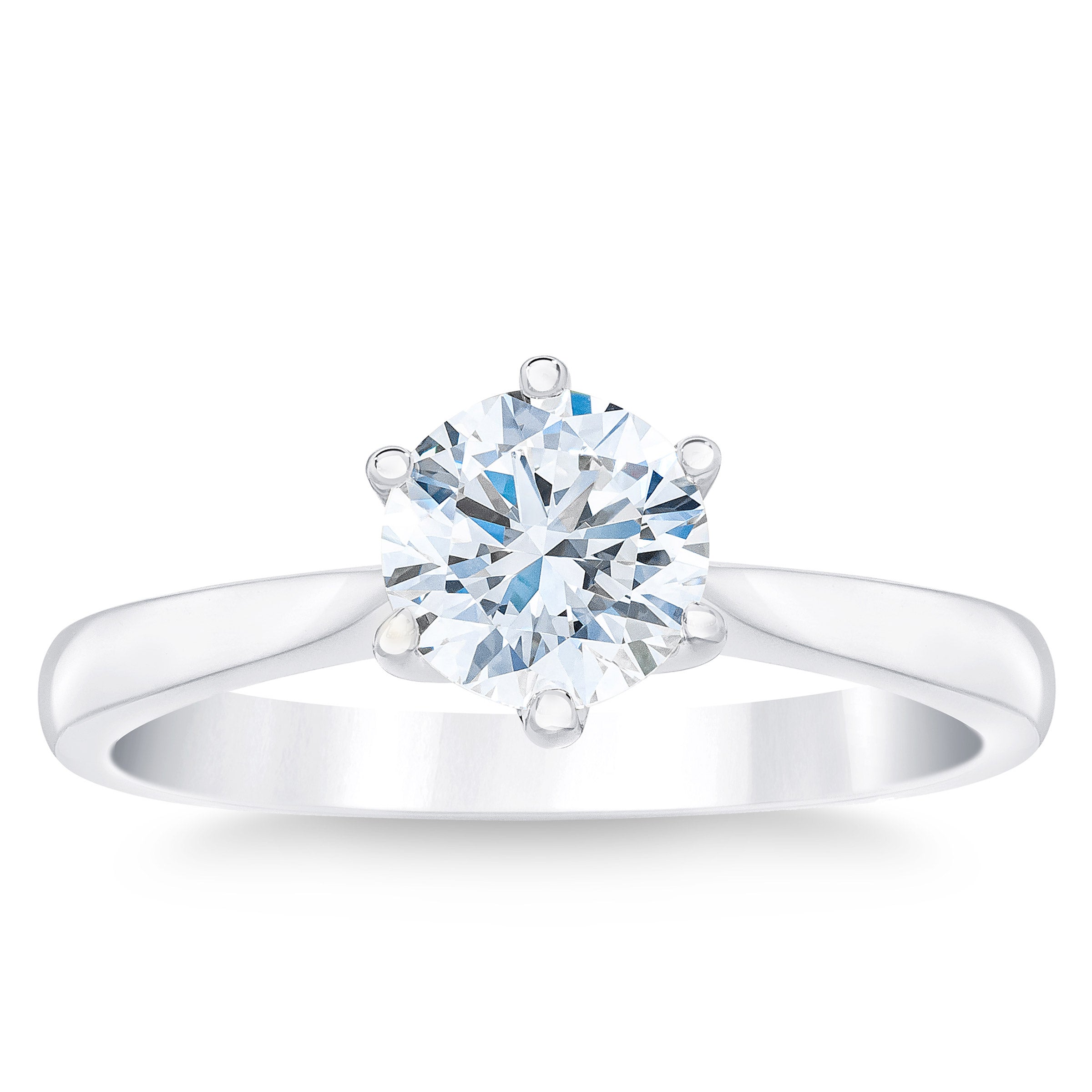 PLATINUM VS2 I 1.00CT ROUND DIAMOND SOLITAIRE RING - Image 1