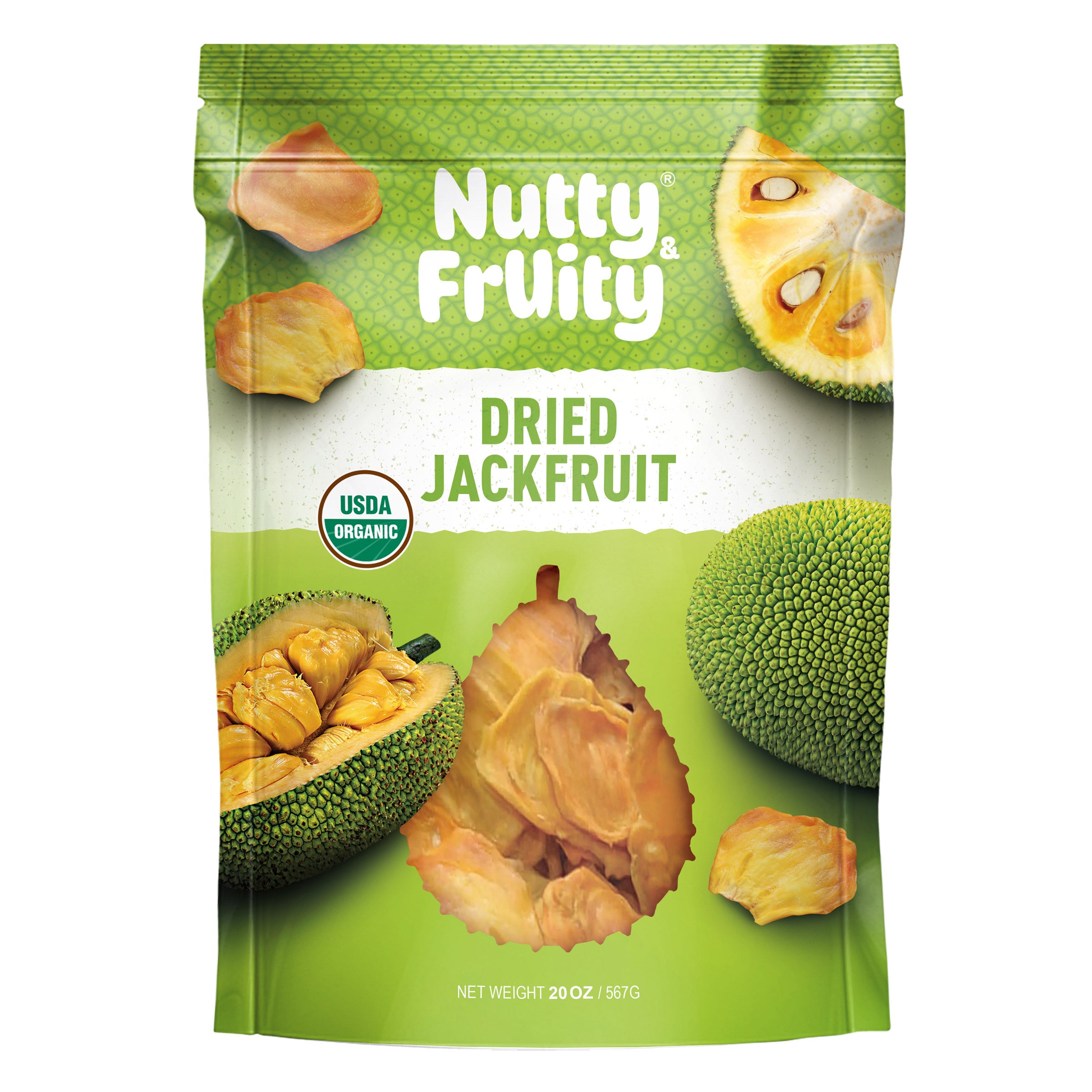 NUTTY & FRUITY ORGANIC DRIED JACKFRUIT 20 OZ - Image 1