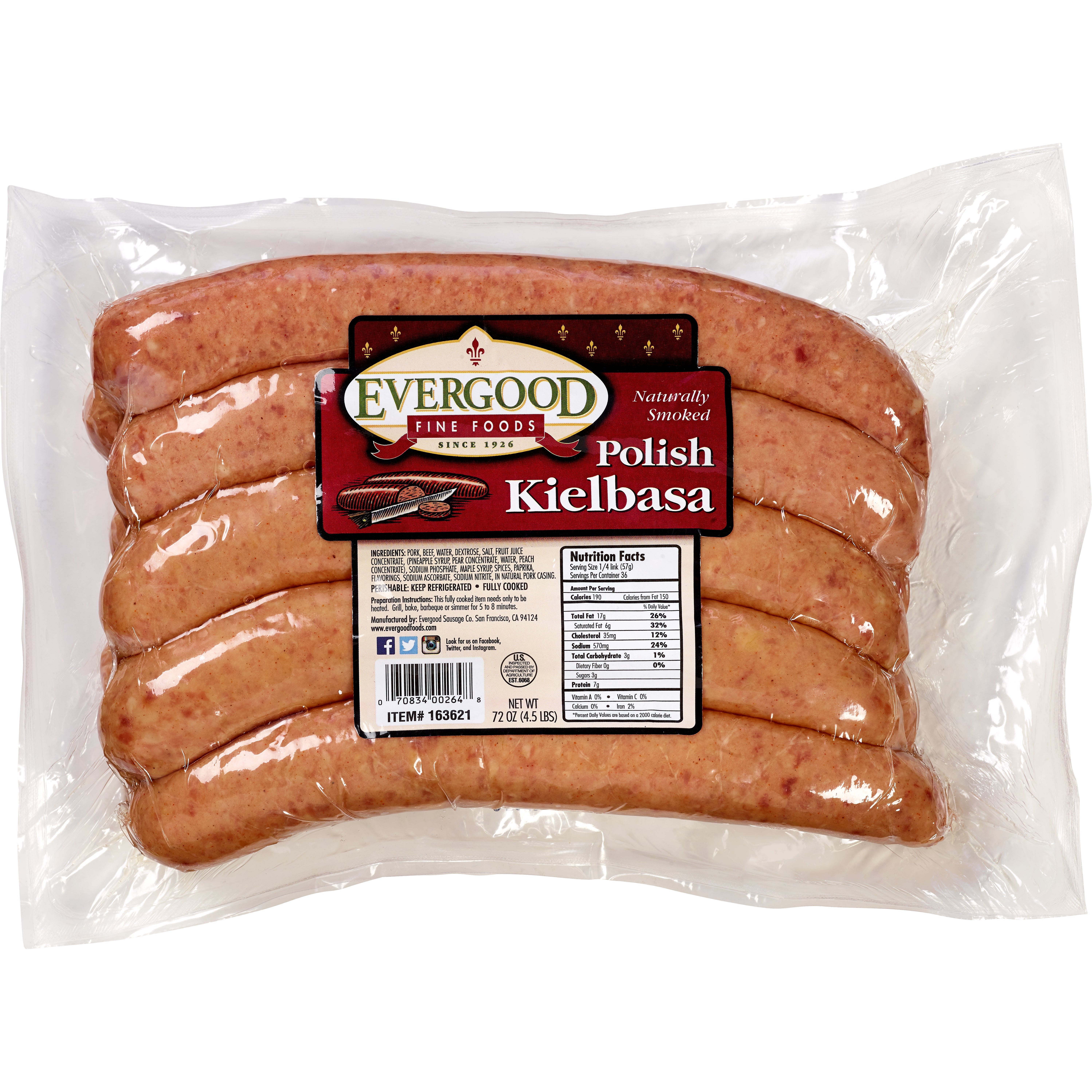EVERGOOD POLISH KIELBASA 4.5 LBS
