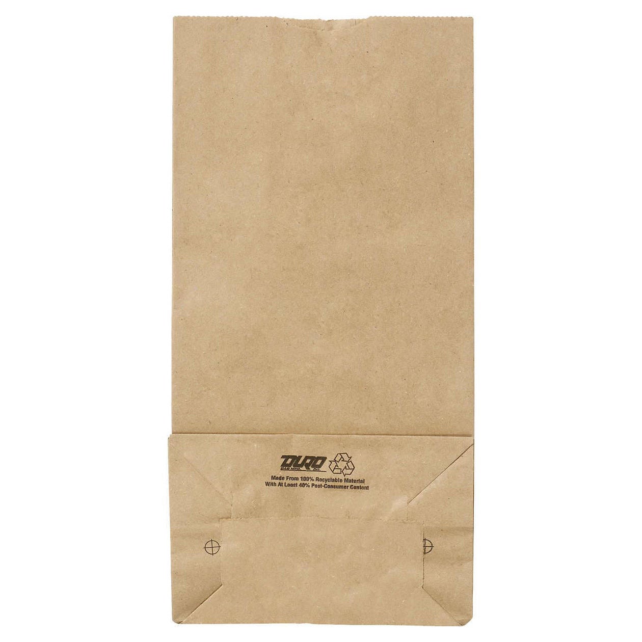 DURO 100% RECYCLED 66# PLAIN BROWN BAG 300 CT 15824