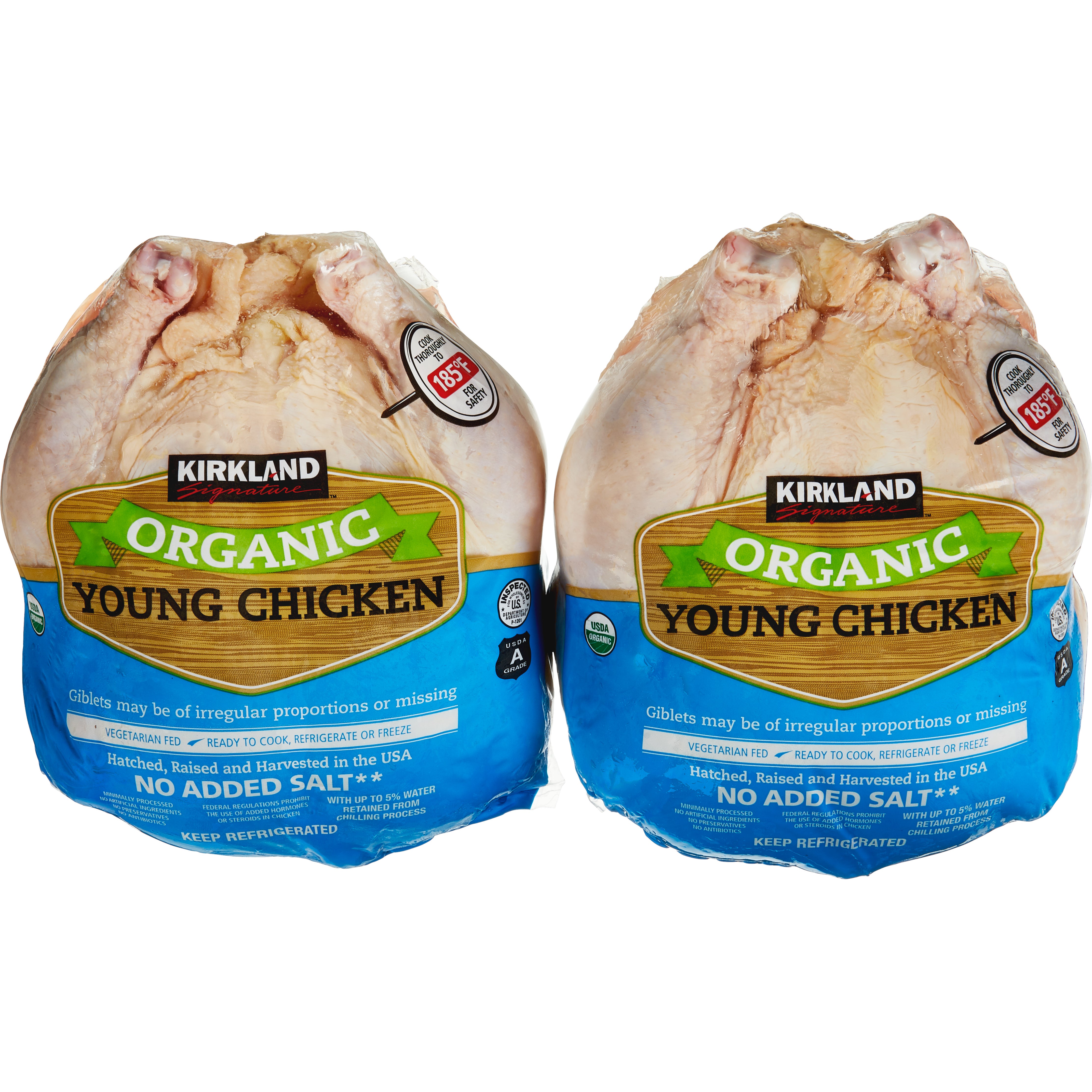 FRESH ORGANIC CHICKEN WHOLE BAGGED FRYERS PER LB - Image 1