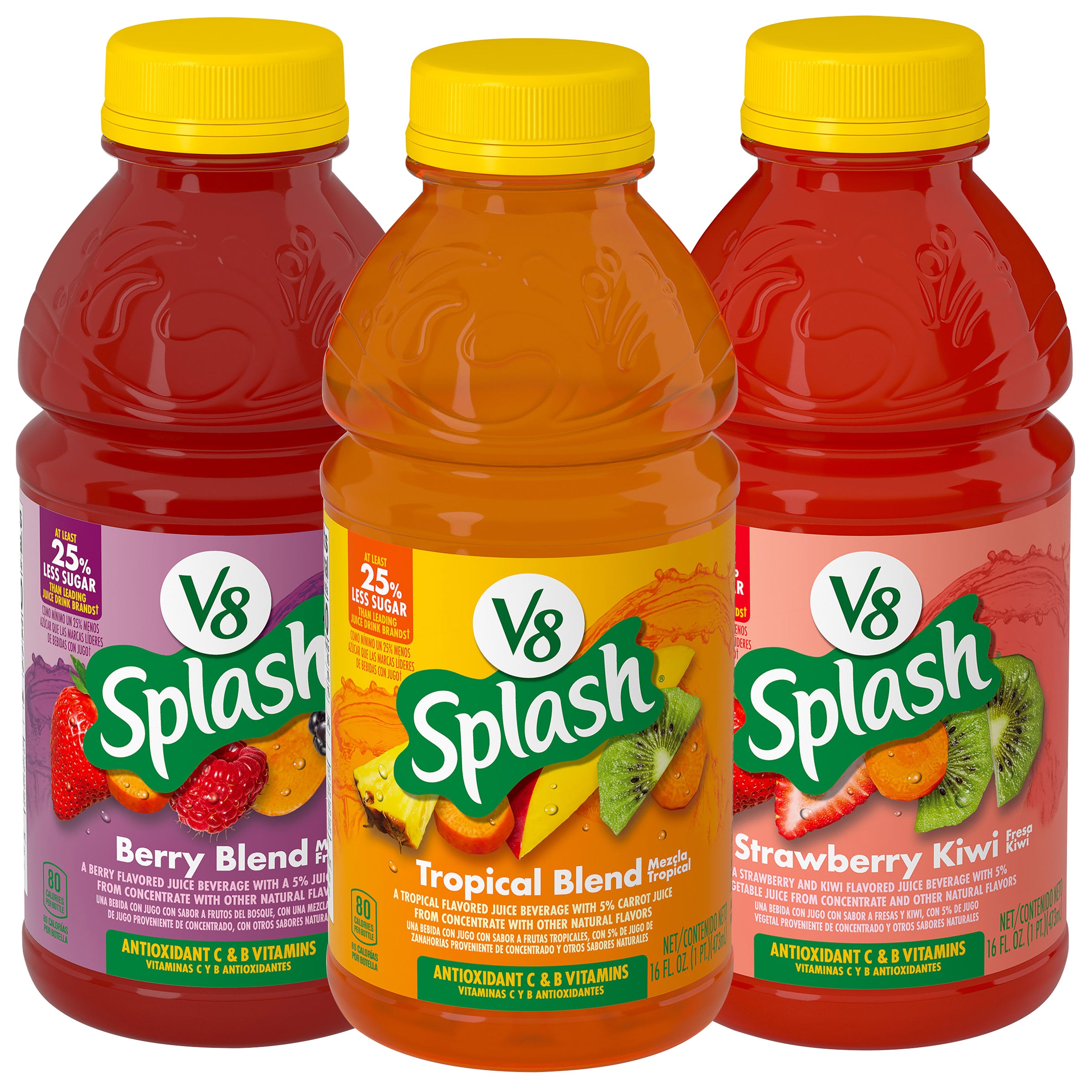 V8 SPLASH JUICE BLENDS VARIETY 12/16 OZ PET - Image 1