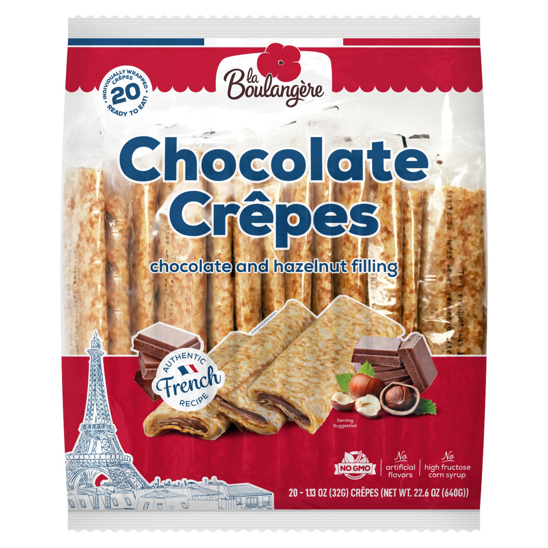LA BOULANGERE CHOCOLATE CREPES 20 COUNT BAG