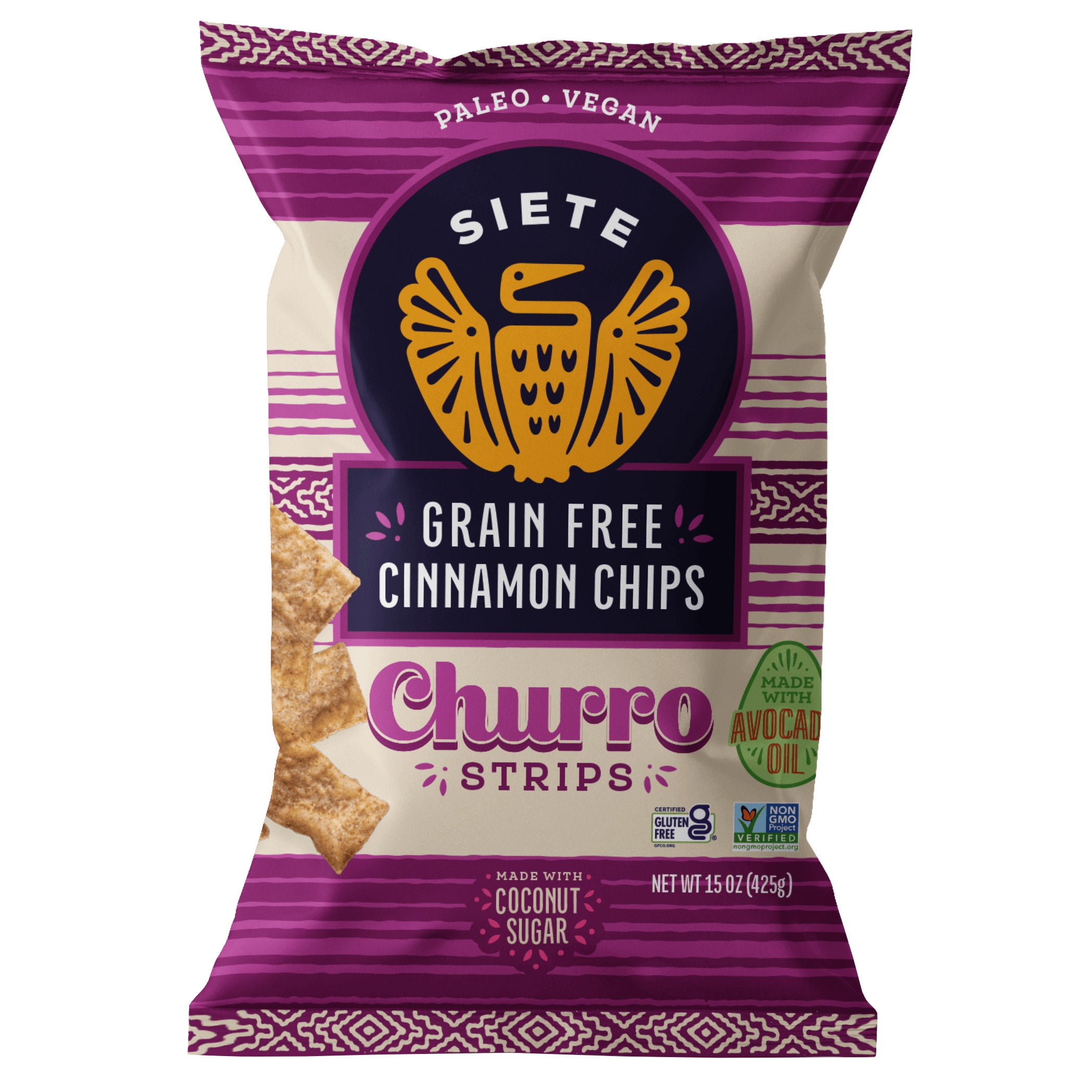 SIETE CHURRO STRIPS 15 OUNCES
