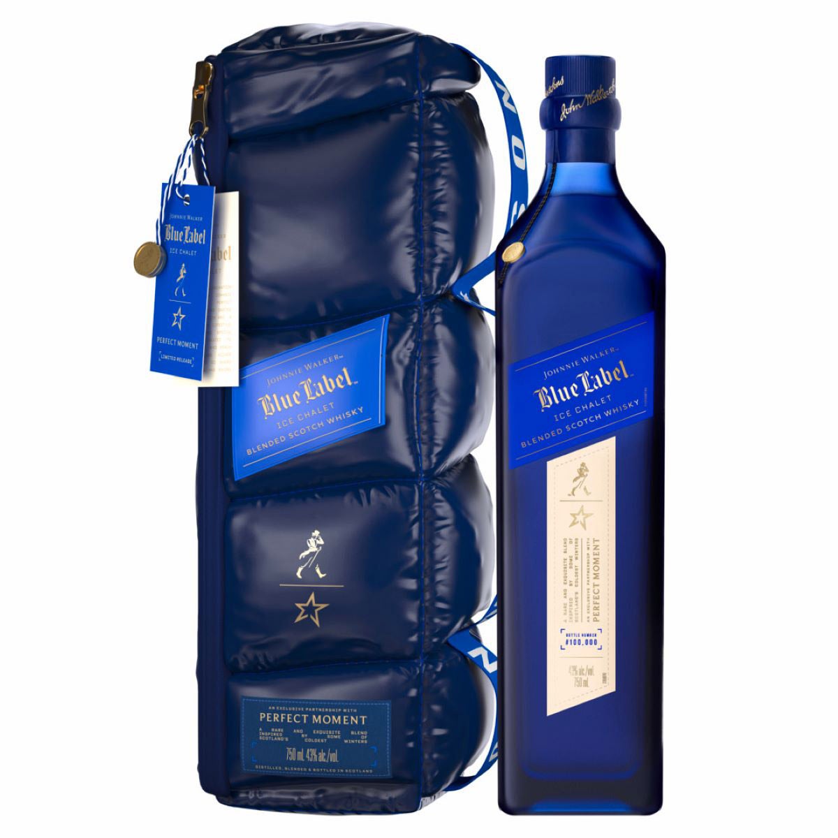 JOHNNIE WALKER BLUE ICE CHALET BLEND SCOTLAND 750ML