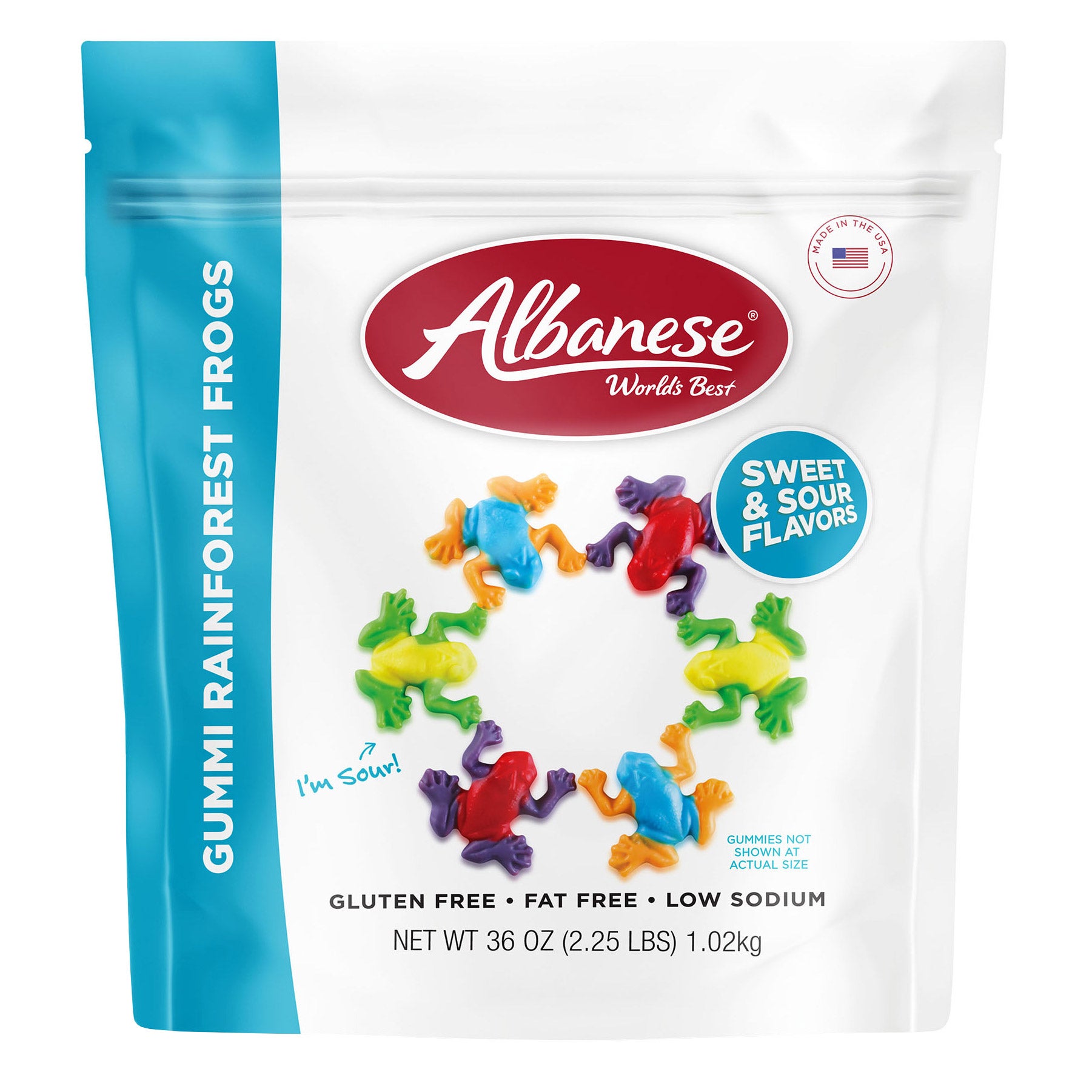 ALBANESE RAINFOREST GUMMI FROGS 36 OZ