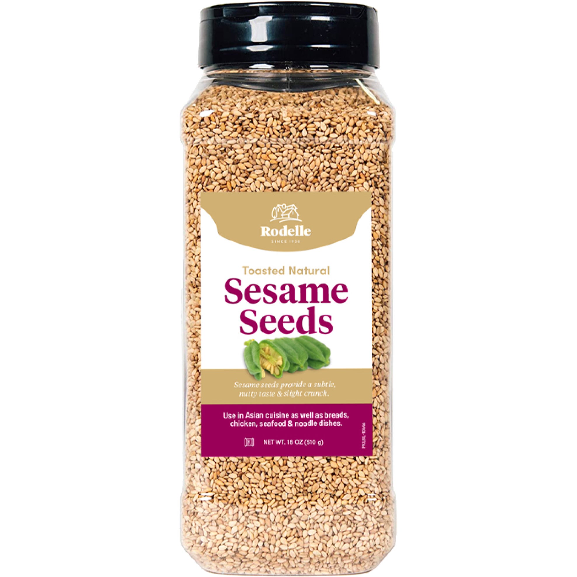 RODELLE TOASTED SESAME SEEDS 18 OZ - Image 1