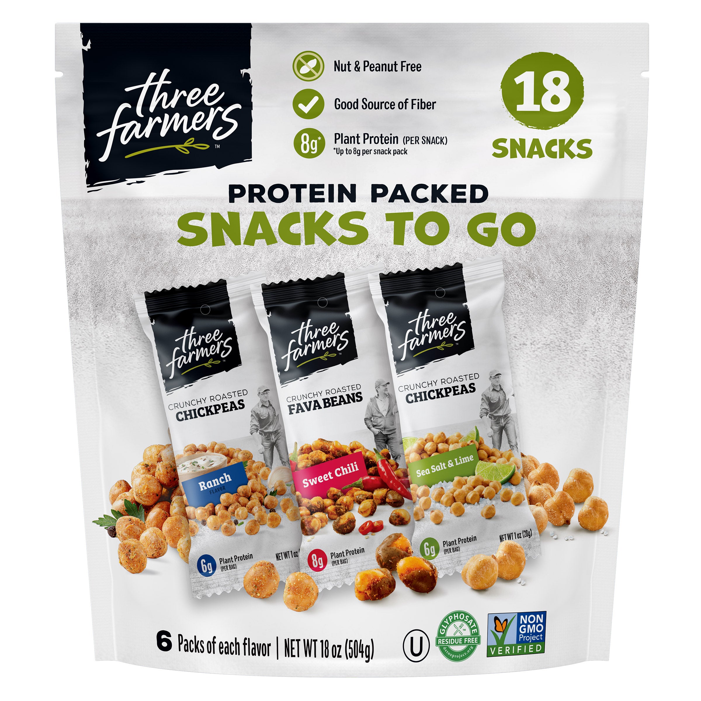 THREE FARMERS SNACKS TO GO 18/1 OZ
