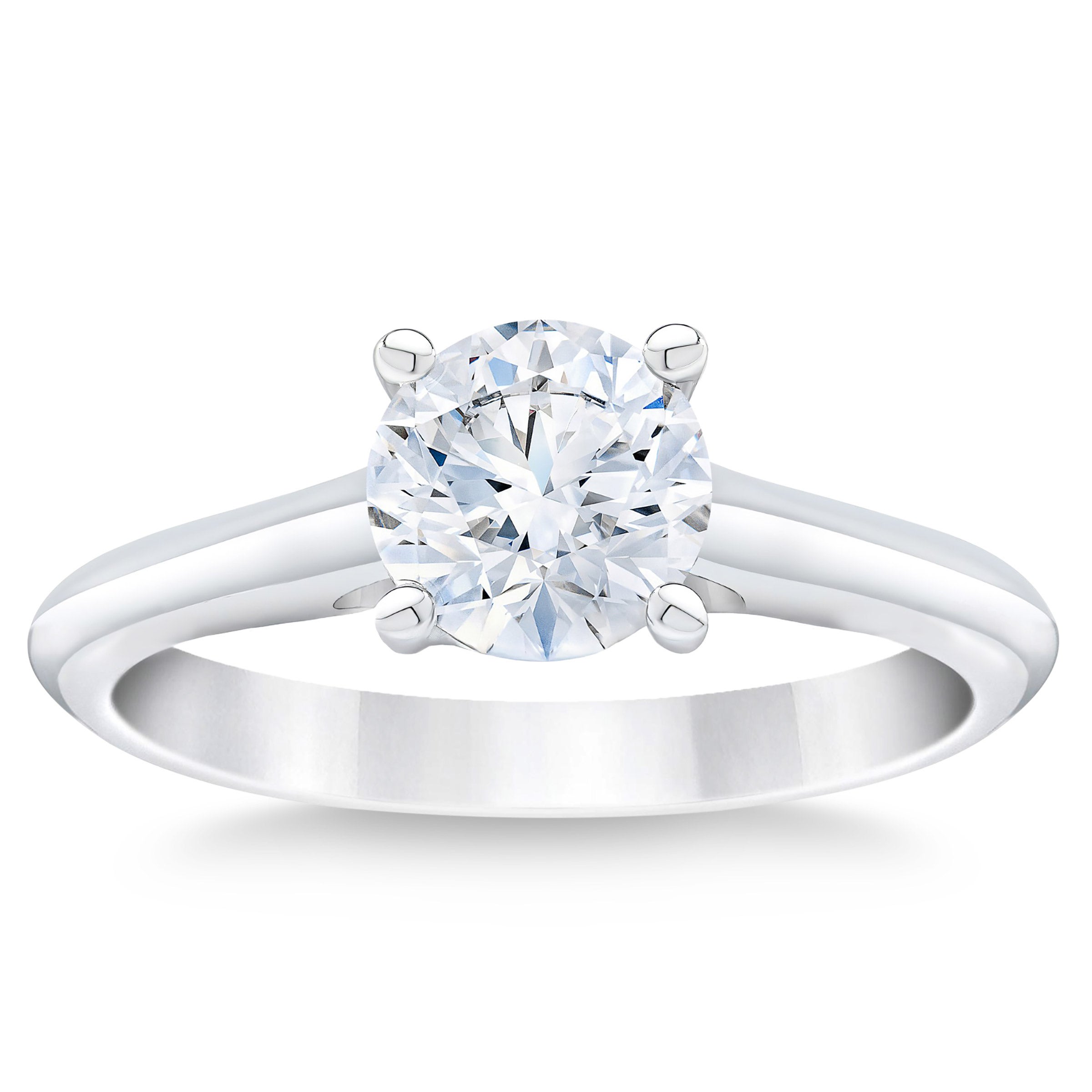 1.20CT ROUND BRILLIANT PLATINUM SOLITAIRE RING VS2 ¨G¨ COLOR