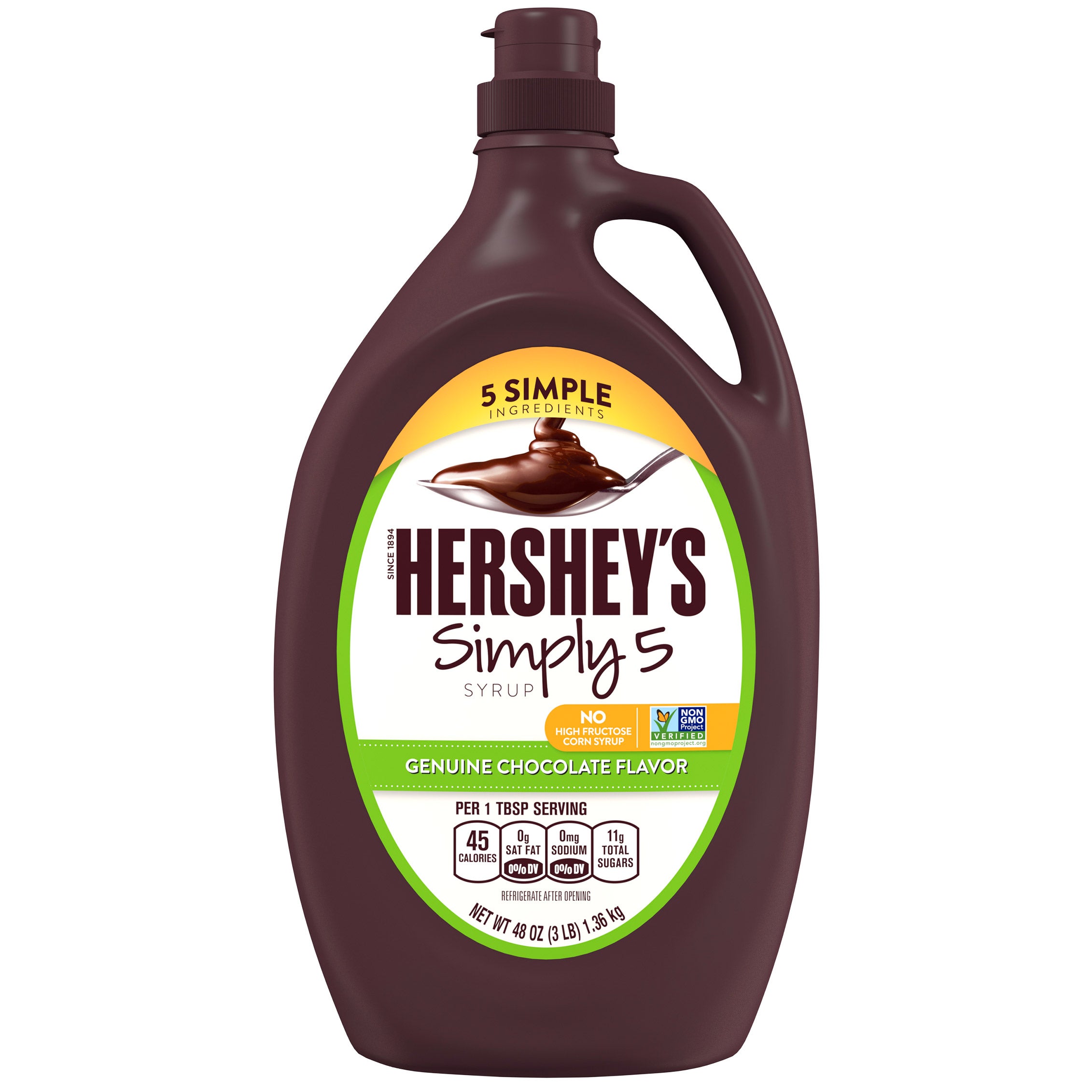HERSHEY'S SIMPLY 5 SYRUP 2/48 OZ