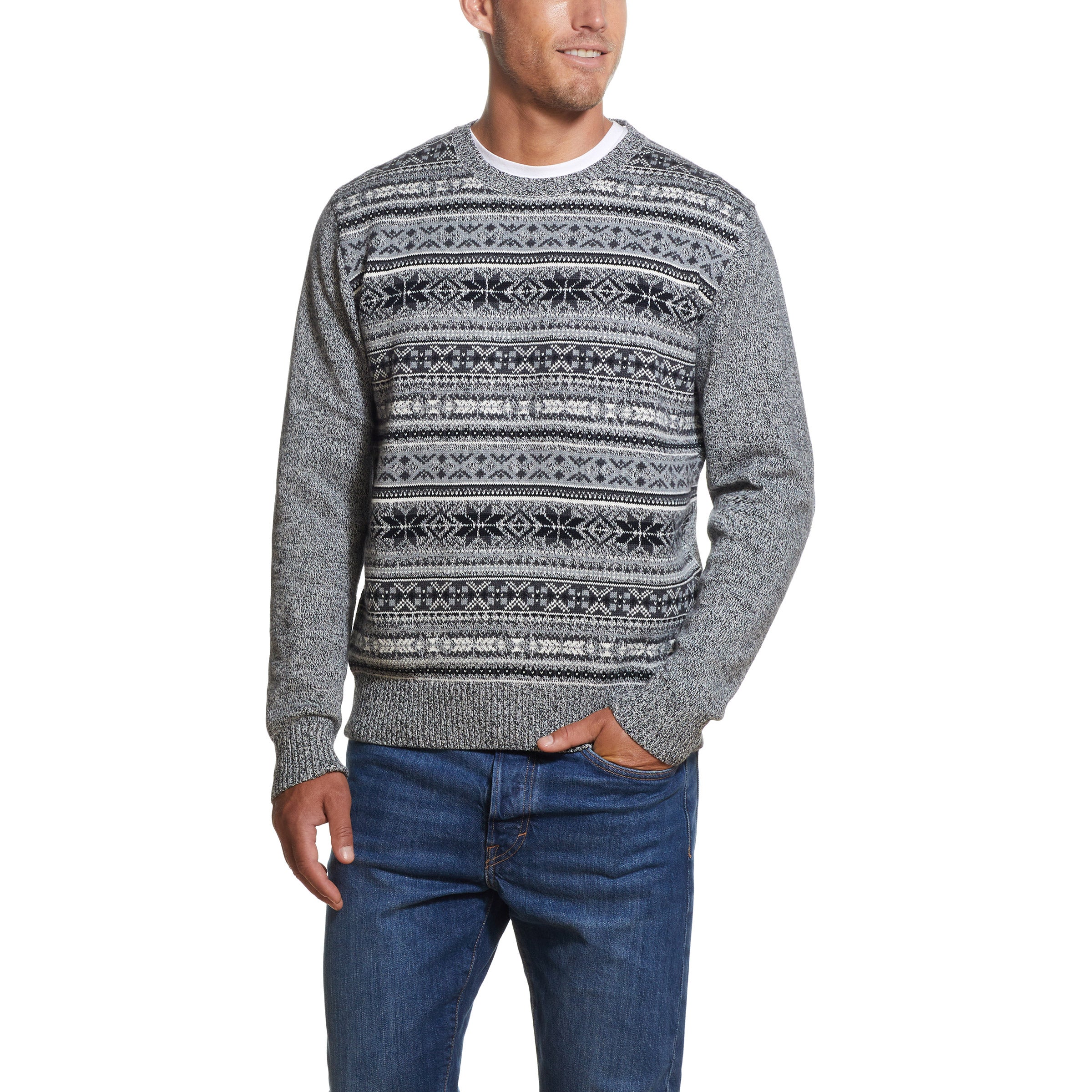 WEATHERPROOF VINTAGE MEN'S HOLIDAY 1/4 ZIP SWEATER - Image 1