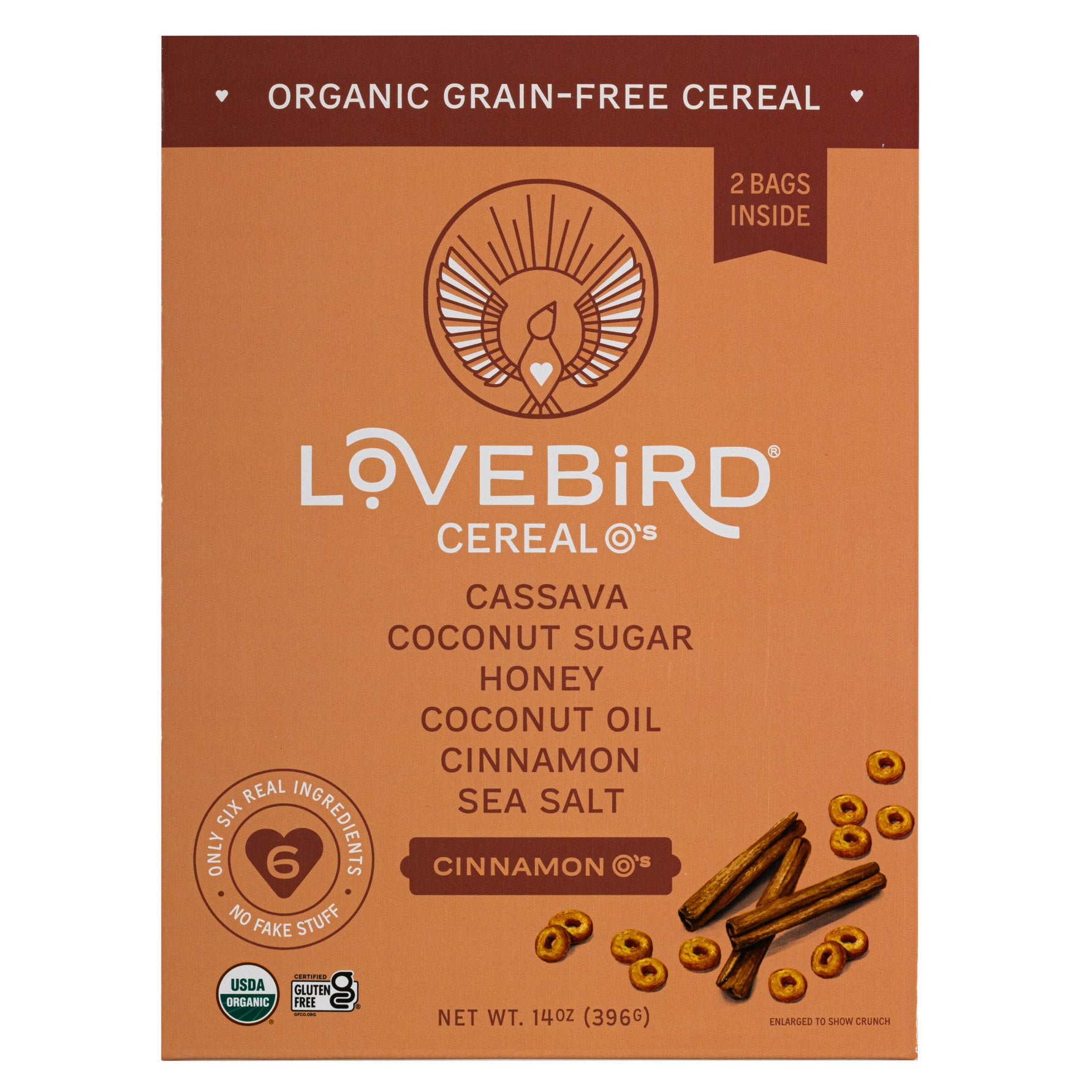 LOVEBIRD ORGANIC CINNAMON O'S CEREAL 2/7 OZ - Image 1