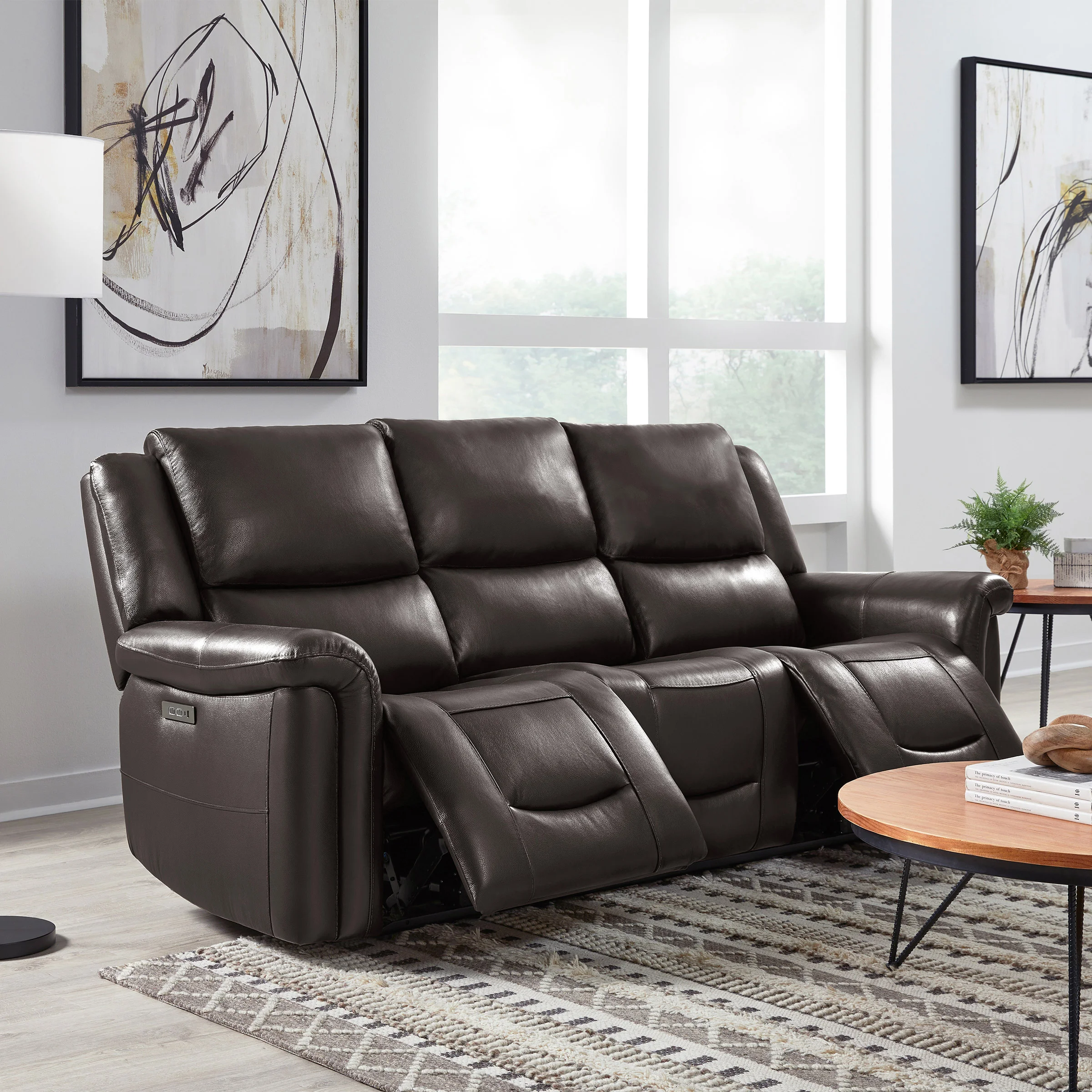 GILMAN CREEK ALBA LEATHER POWER SOFA