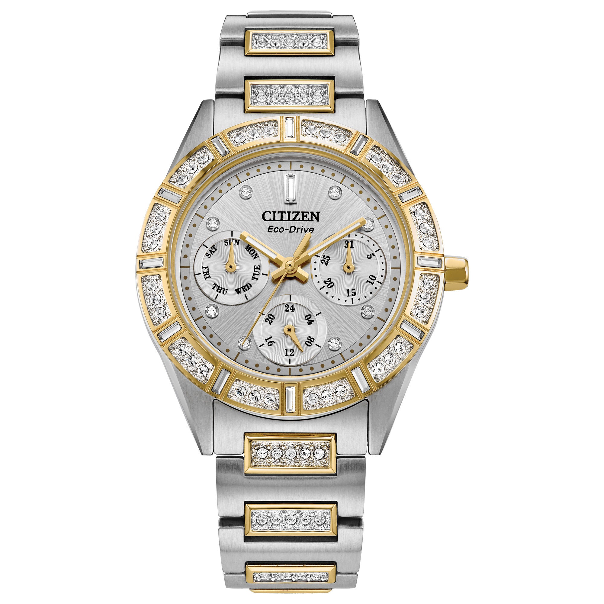 CITIZEN ECO-DRIVE TWO TONE STAINLESS STEEL WOMENS WATCH - Image 1