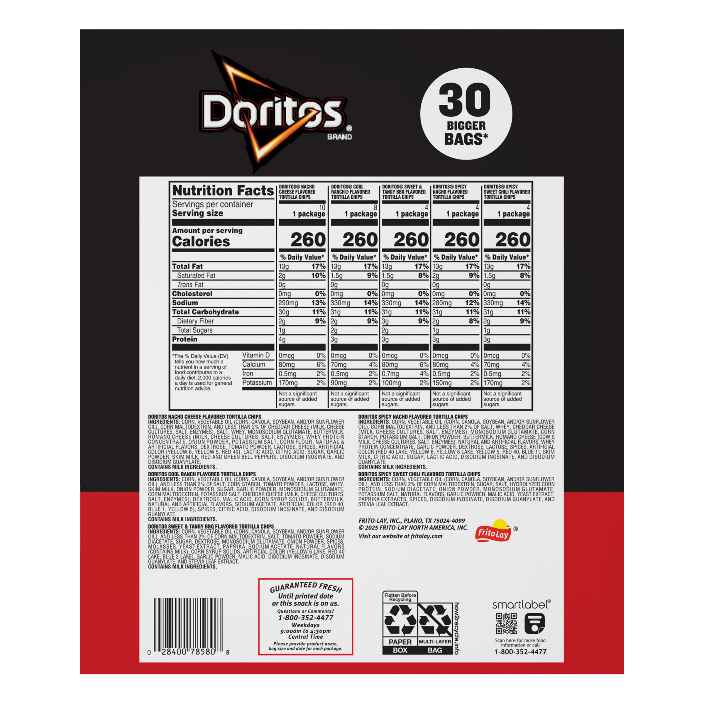 DORITOS VARIETY PACK 30 CT - Image 1