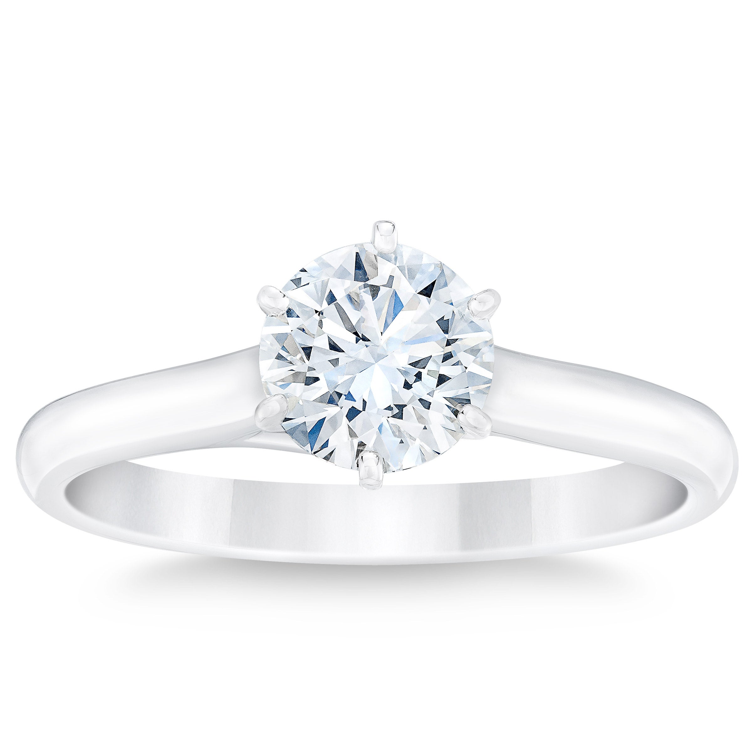 1.19CT ROUND BRILLIANT PLATINUM SOLITAIRE RING VS1 ¨G¨ COLOR - Image 1