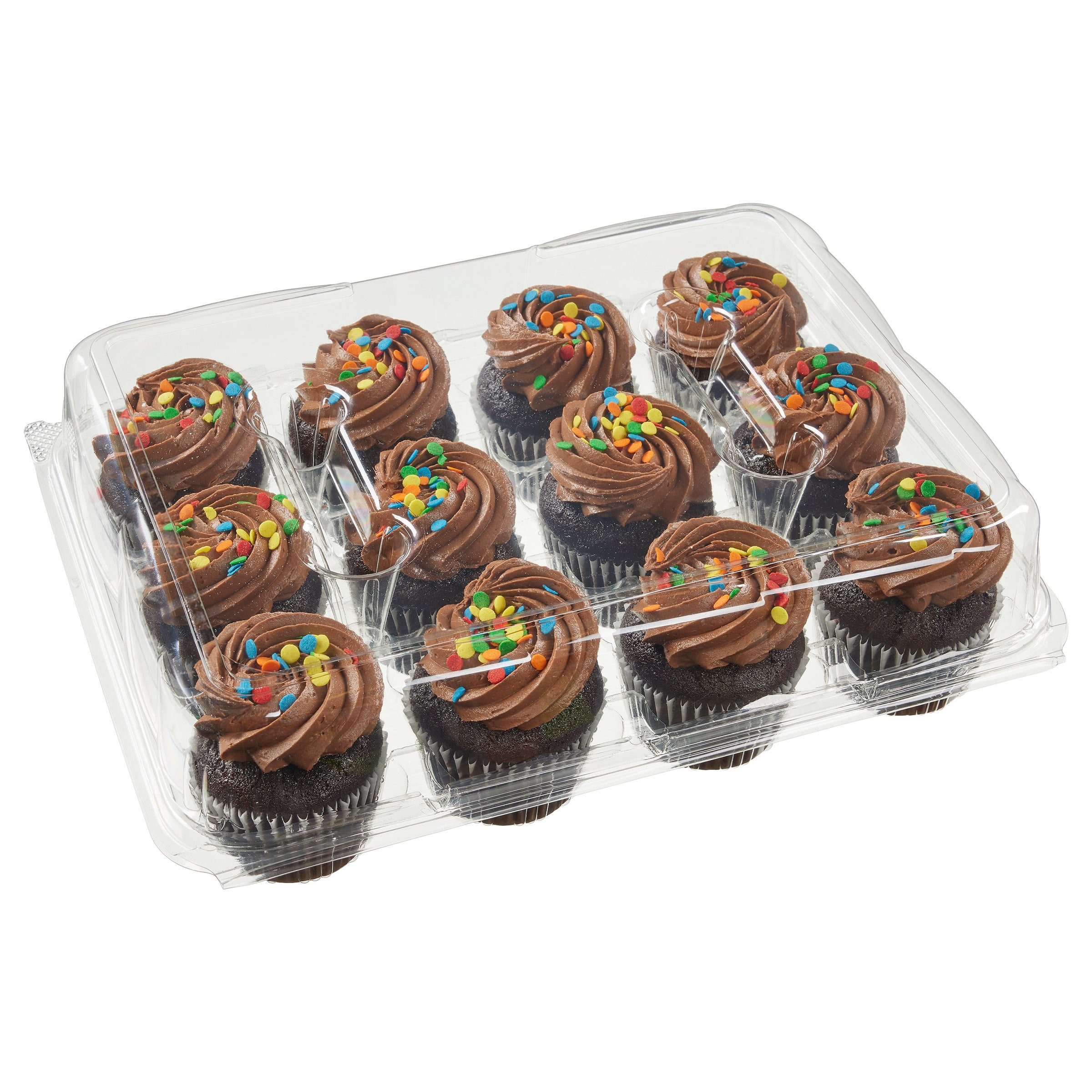 CHOCOLATE CUPCAKES W/ CHOCOLATE BUTTERCREAM 12 COUNT