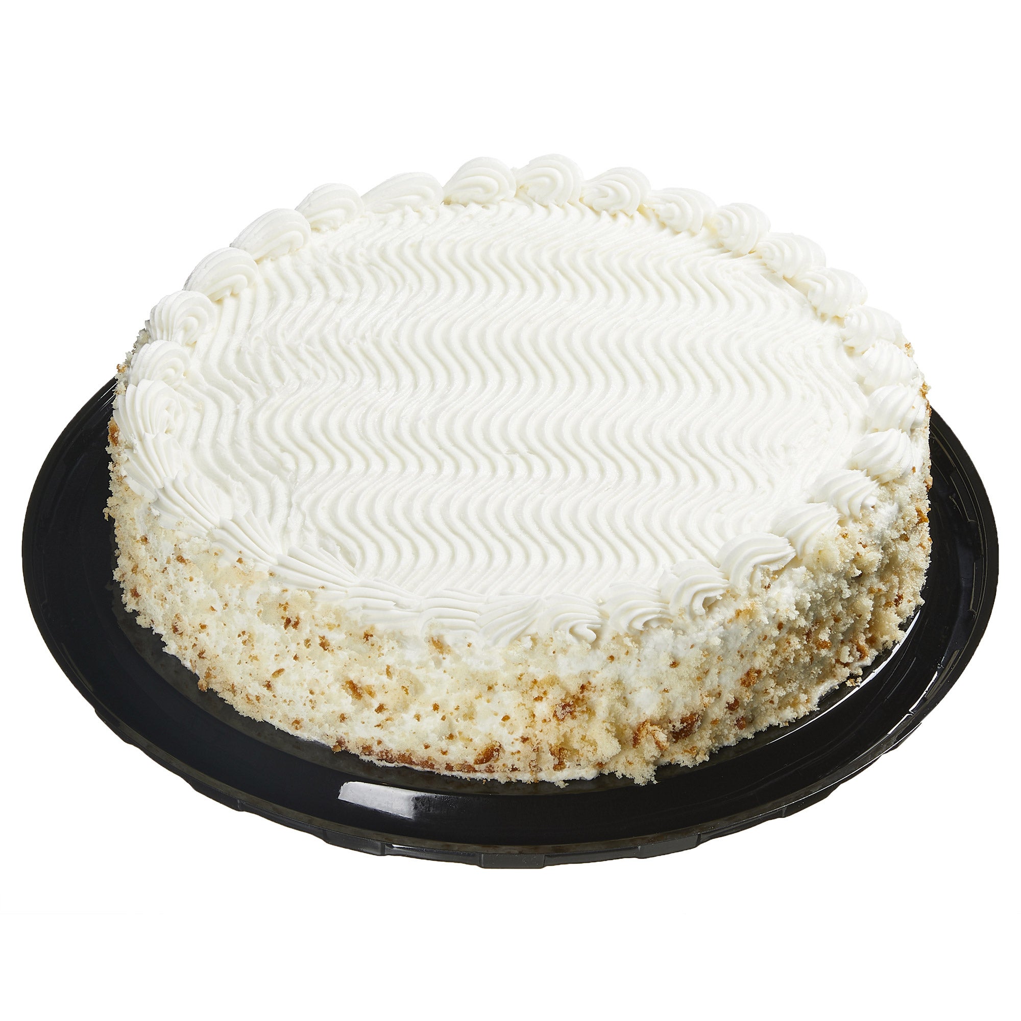 10¨ WHITE CAKE FILLED WITH VANILLA CHEESECAKE MOUSSE - Image 1