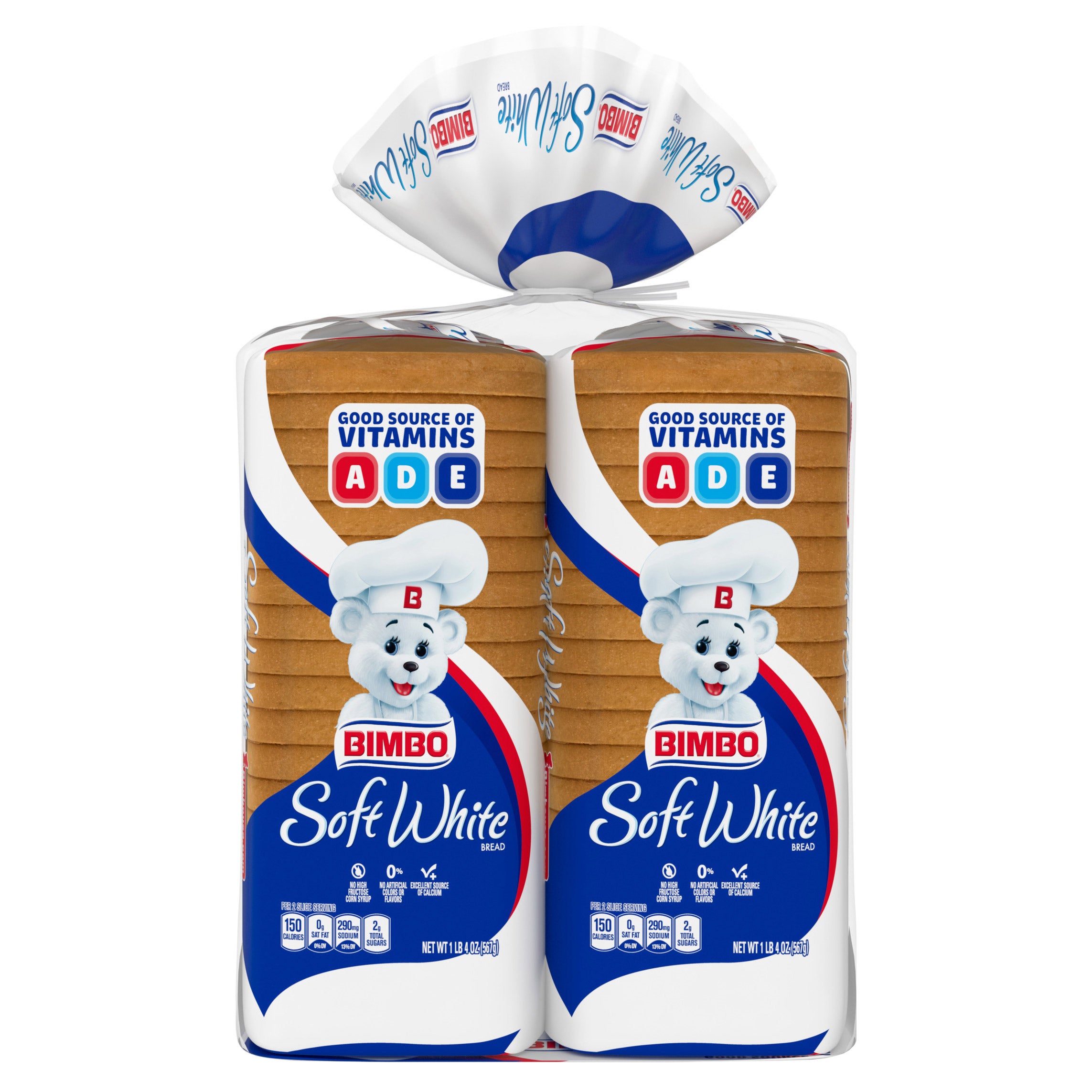BIMBO PAN BLANCO SOFT WHITE BREAD 2/20 OUNCE LOAVES