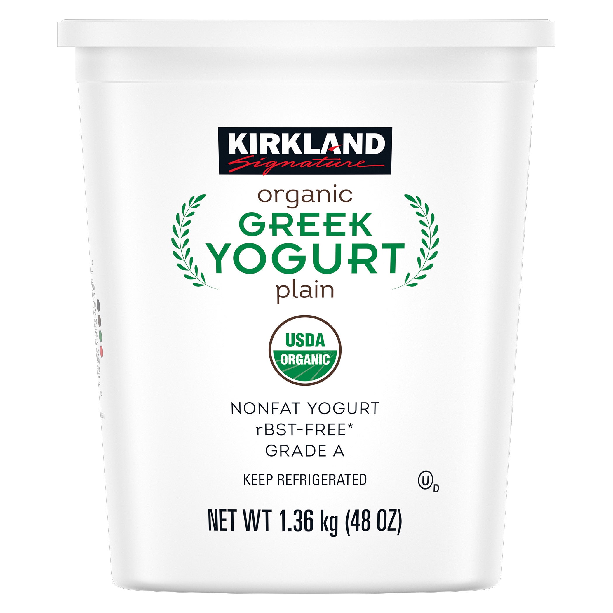 KIRKLAND SIGNATURE NON FAT ORG GRK YOGURT 48 OZ